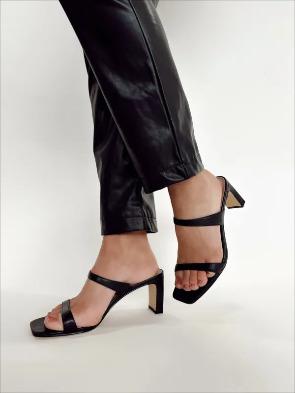 Indy Black Strap Heel sold by LANE 201