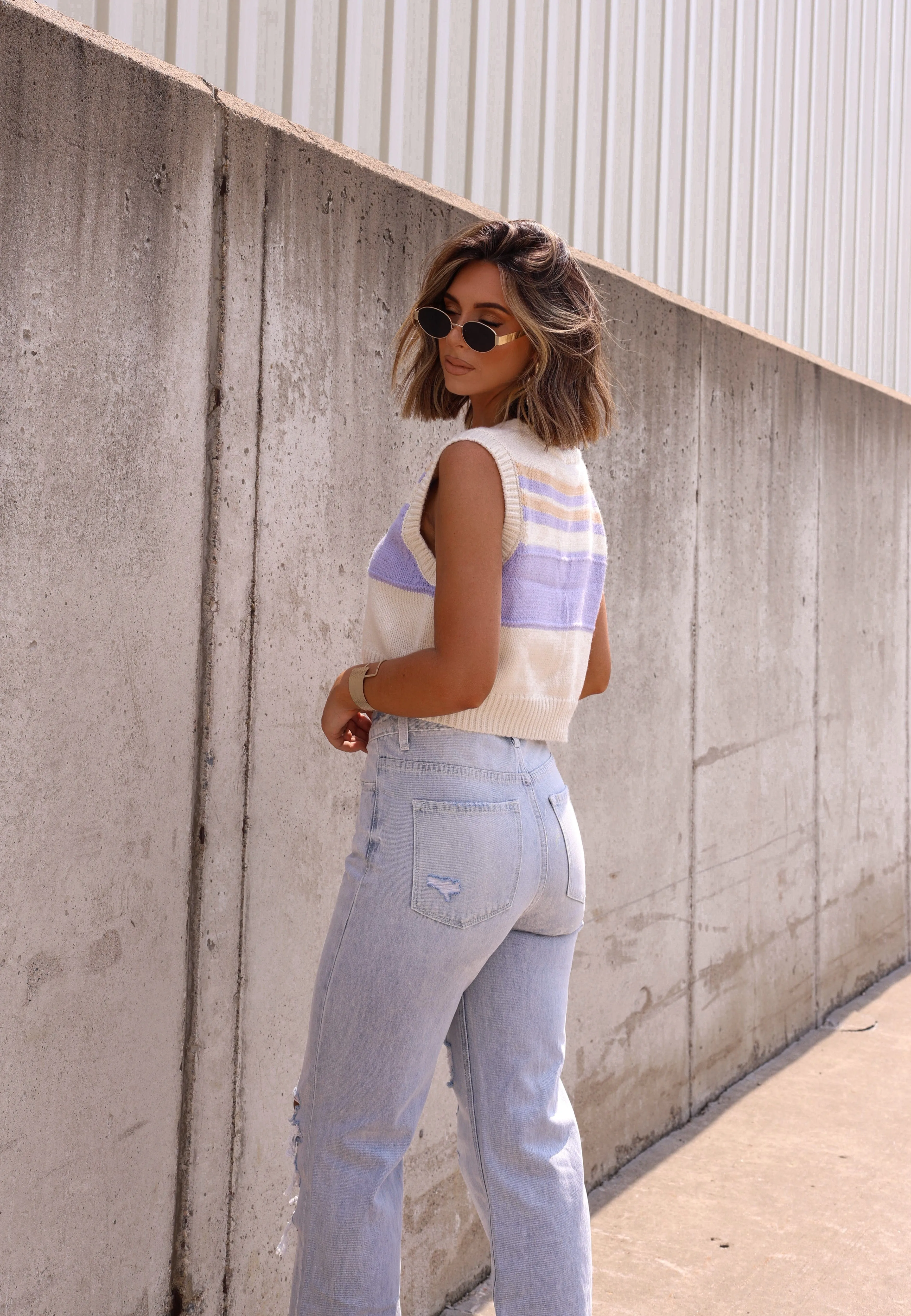 Happy Place Sweater Vest sold by LANE 201 product image thumbnail 2