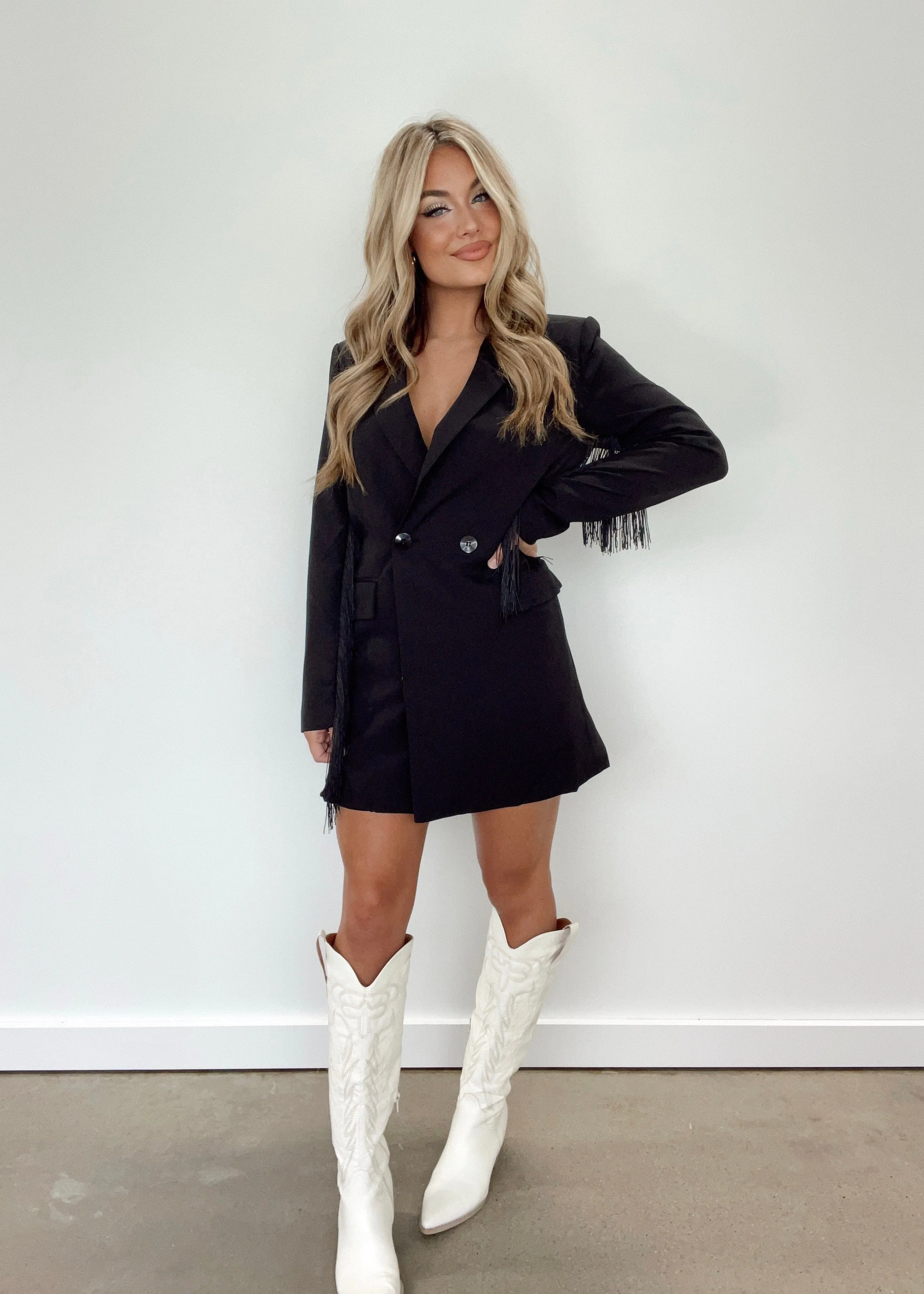 Blazer Fringe Dress sold by LANE 201 product image thumbnail 3