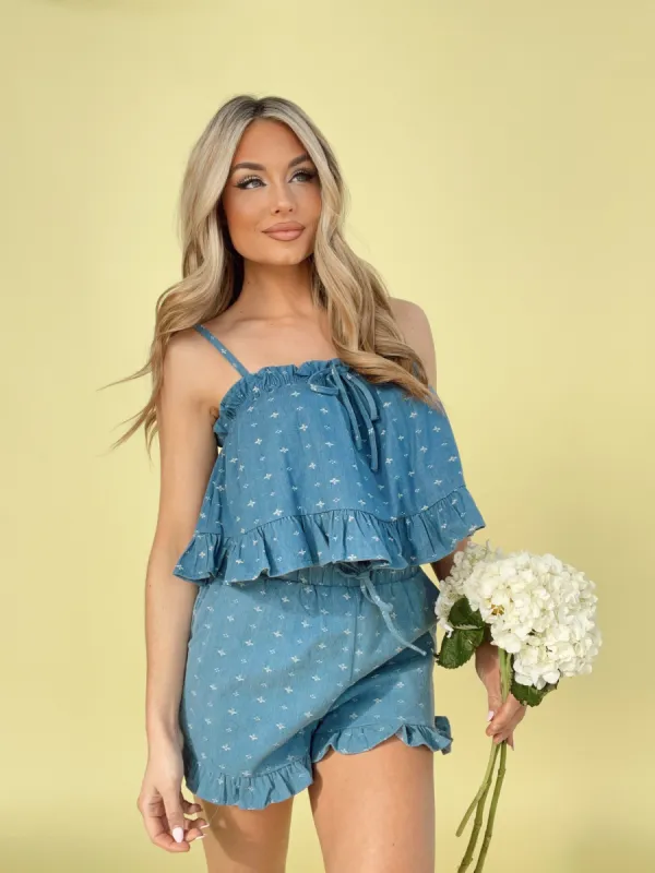 Jean Jamboree Top sold by LANE 201