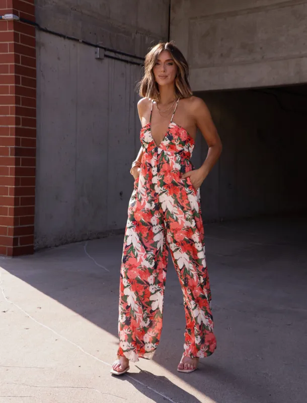 Blossoms Abound Jumpsuit sold by LANE 201