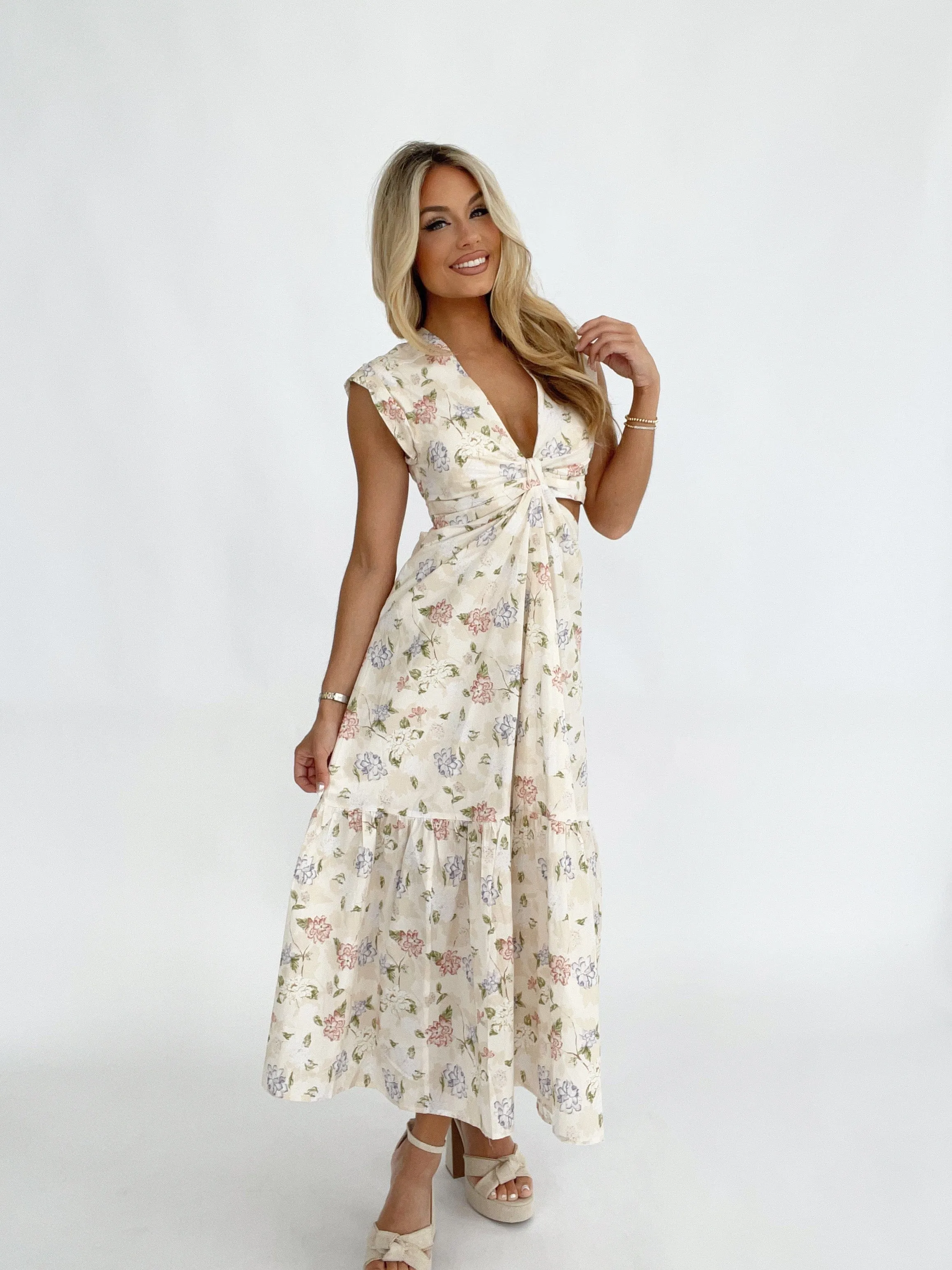 Positano Blooms Midi Dress sold by LANE 201 product image thumbnail 4