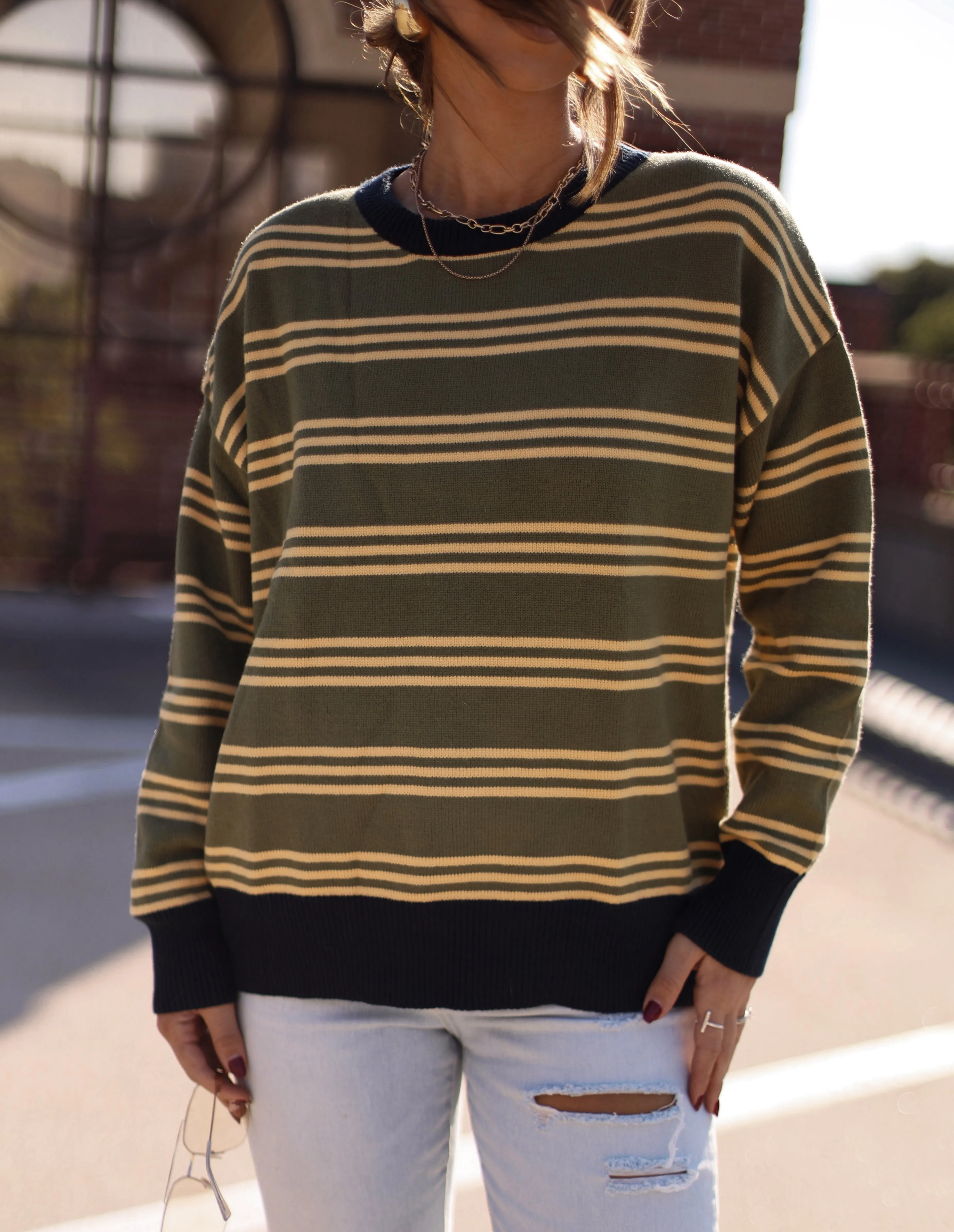 Harvest Stripes Sweater sold by LANE 201 product image thumbnail 3