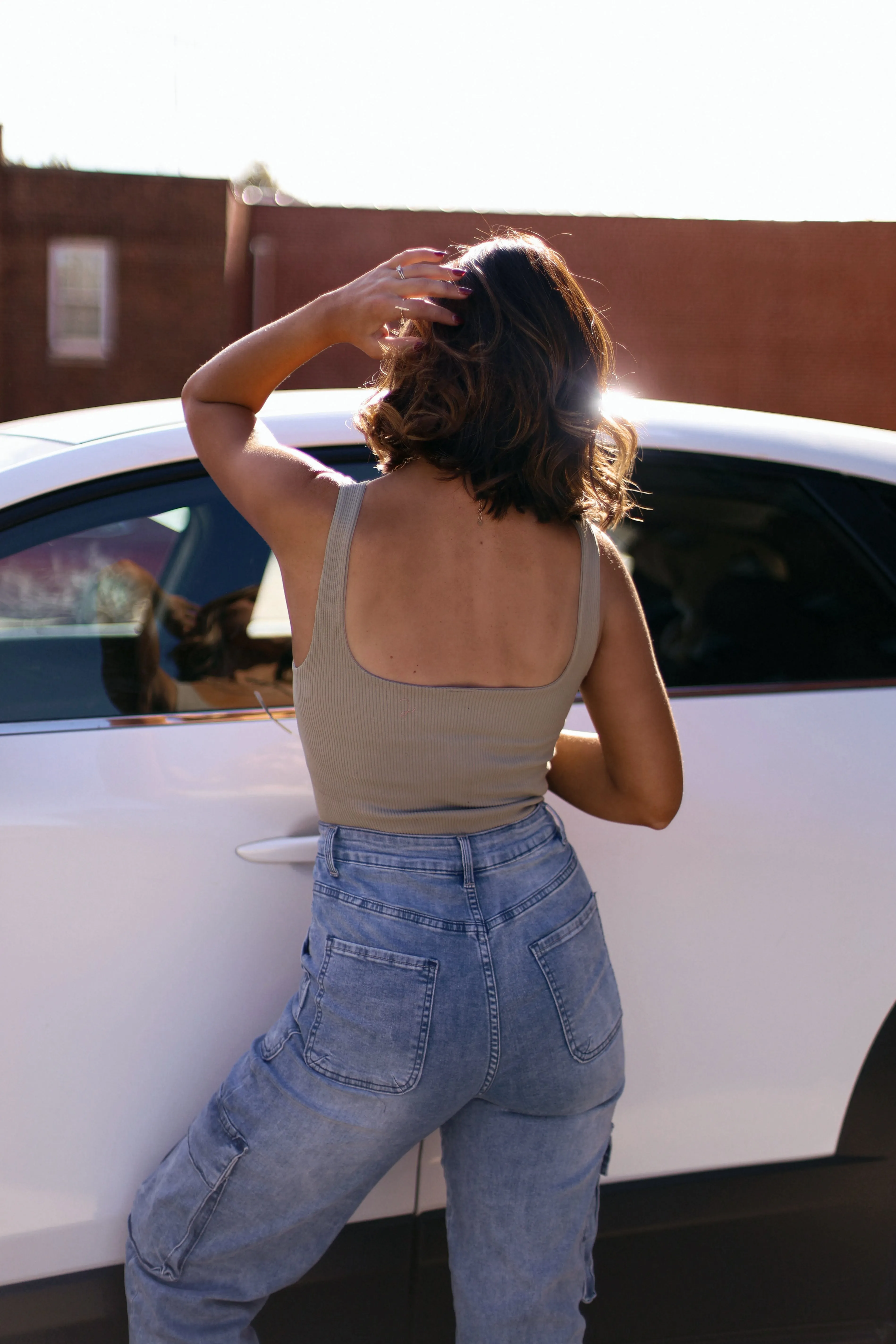 Square Neck Staple Bodysuit sold by LANE 201 product image thumbnail 2