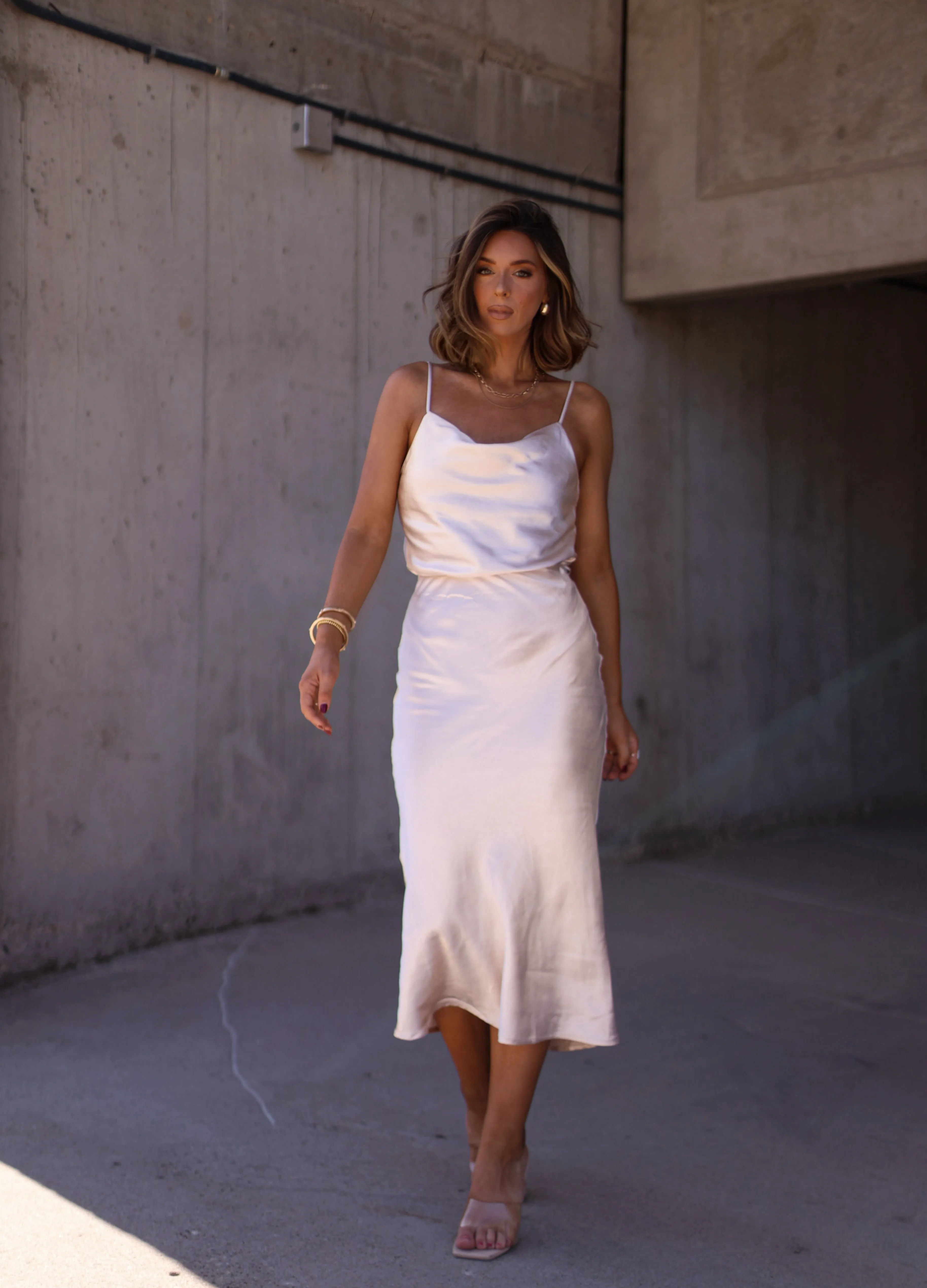 Sleek Satin Skirt sold by LANE 201 product image thumbnail 4