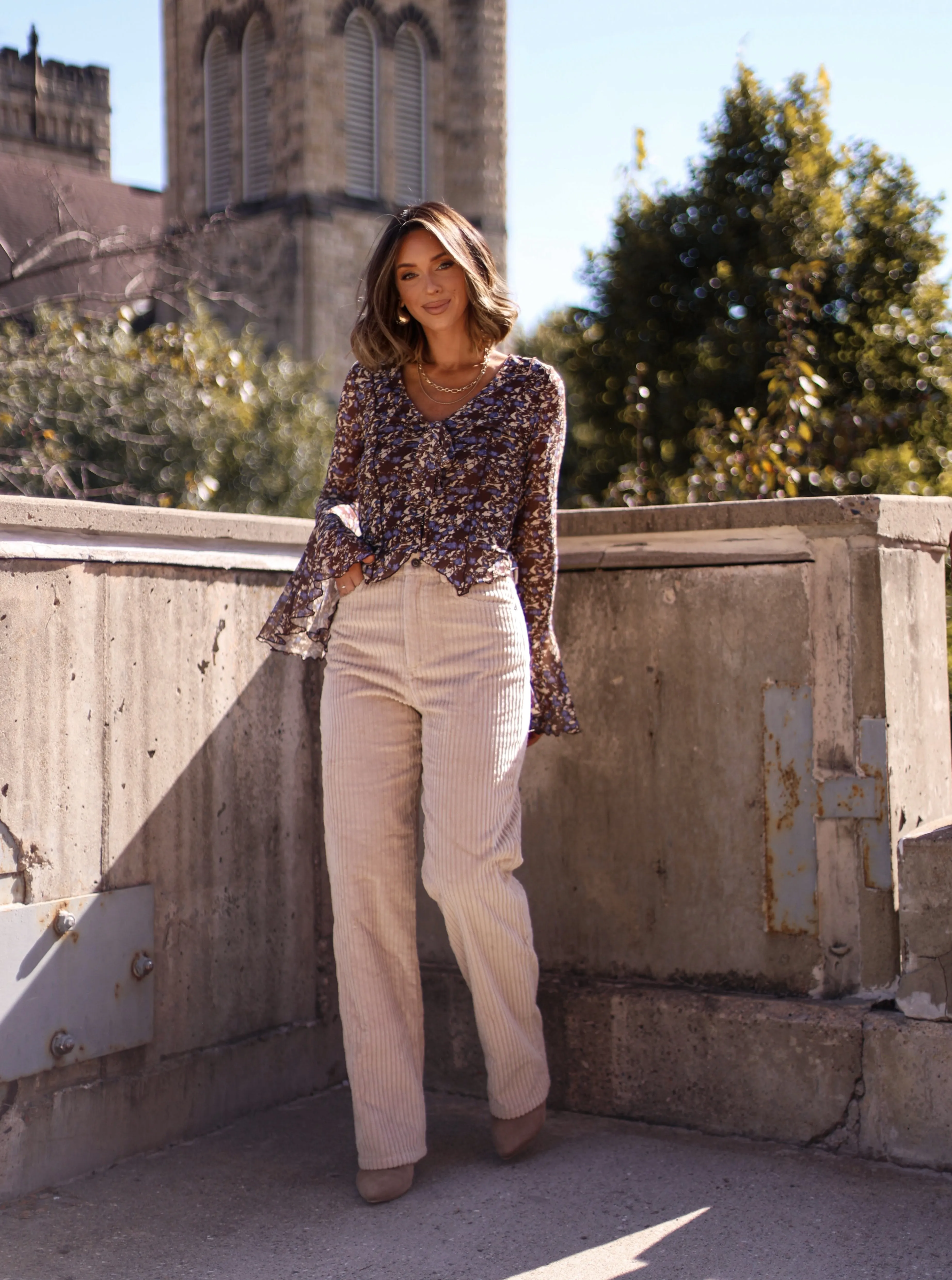 Falling Leaf Floral Top sold by LANE 201 product image thumbnail 5