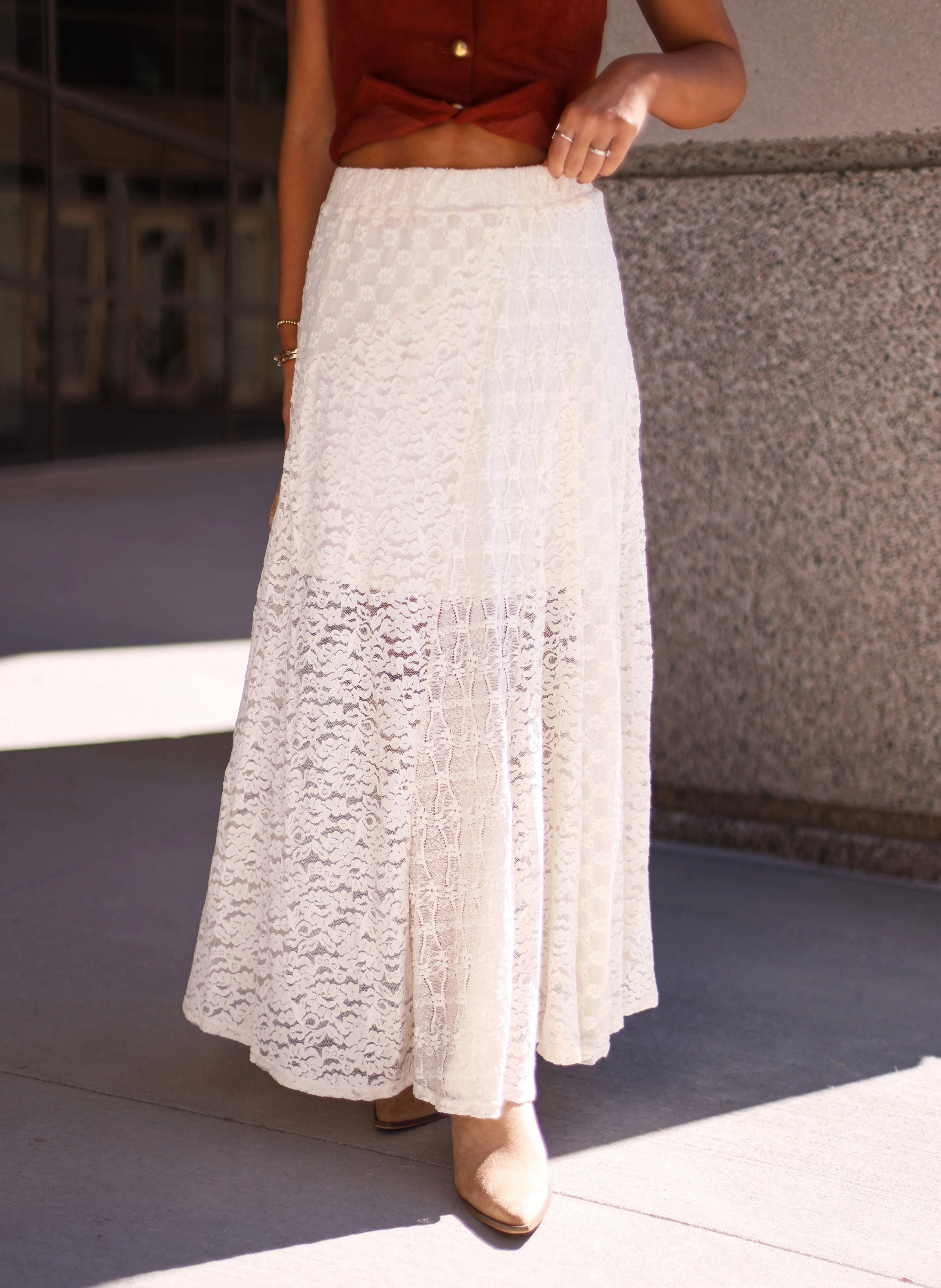 Lovely Lace Maxi Skirt sold by LANE 201