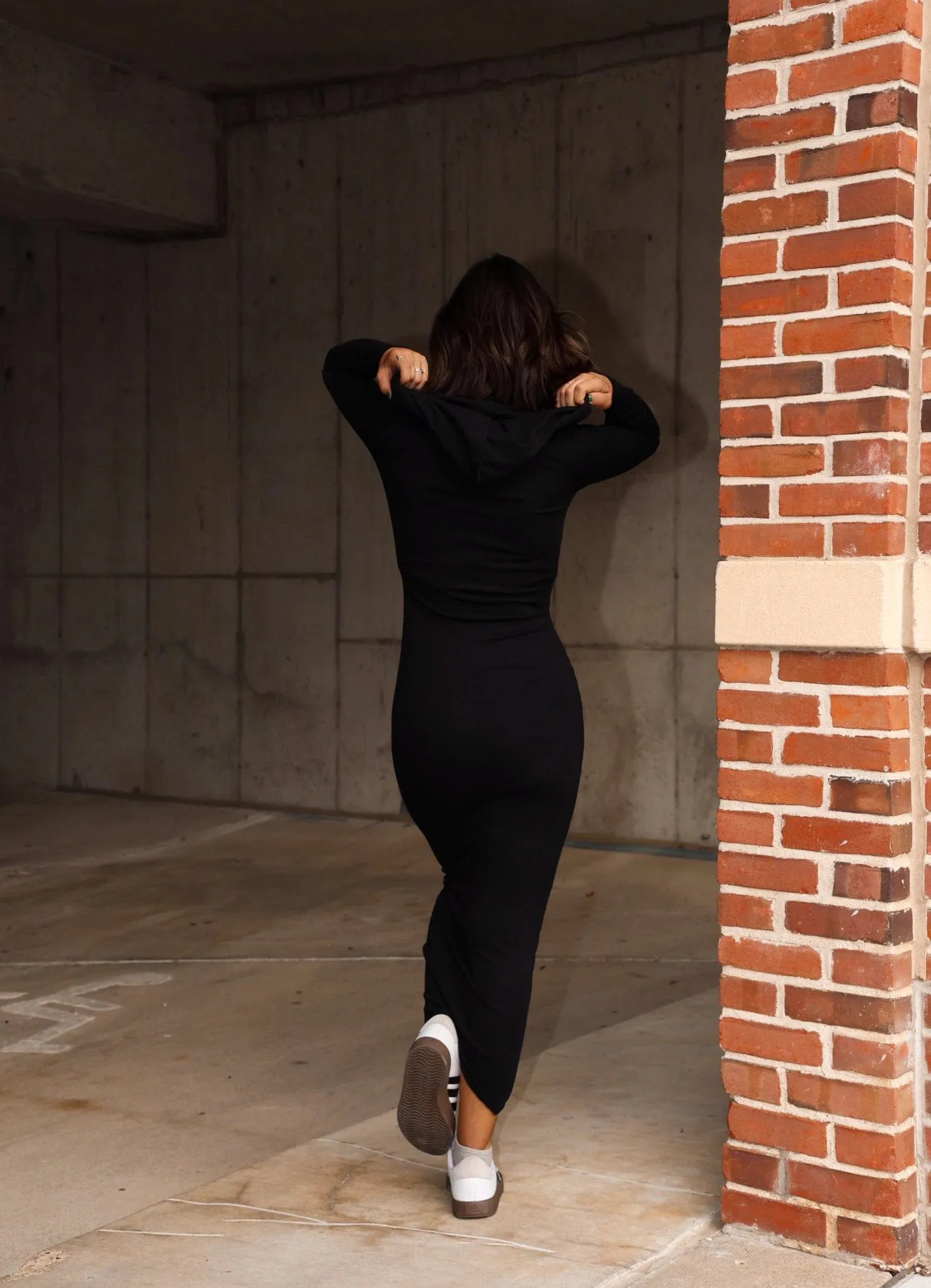 Black Hooded Maxi Dress sold by LANE 201 product image thumbnail 2