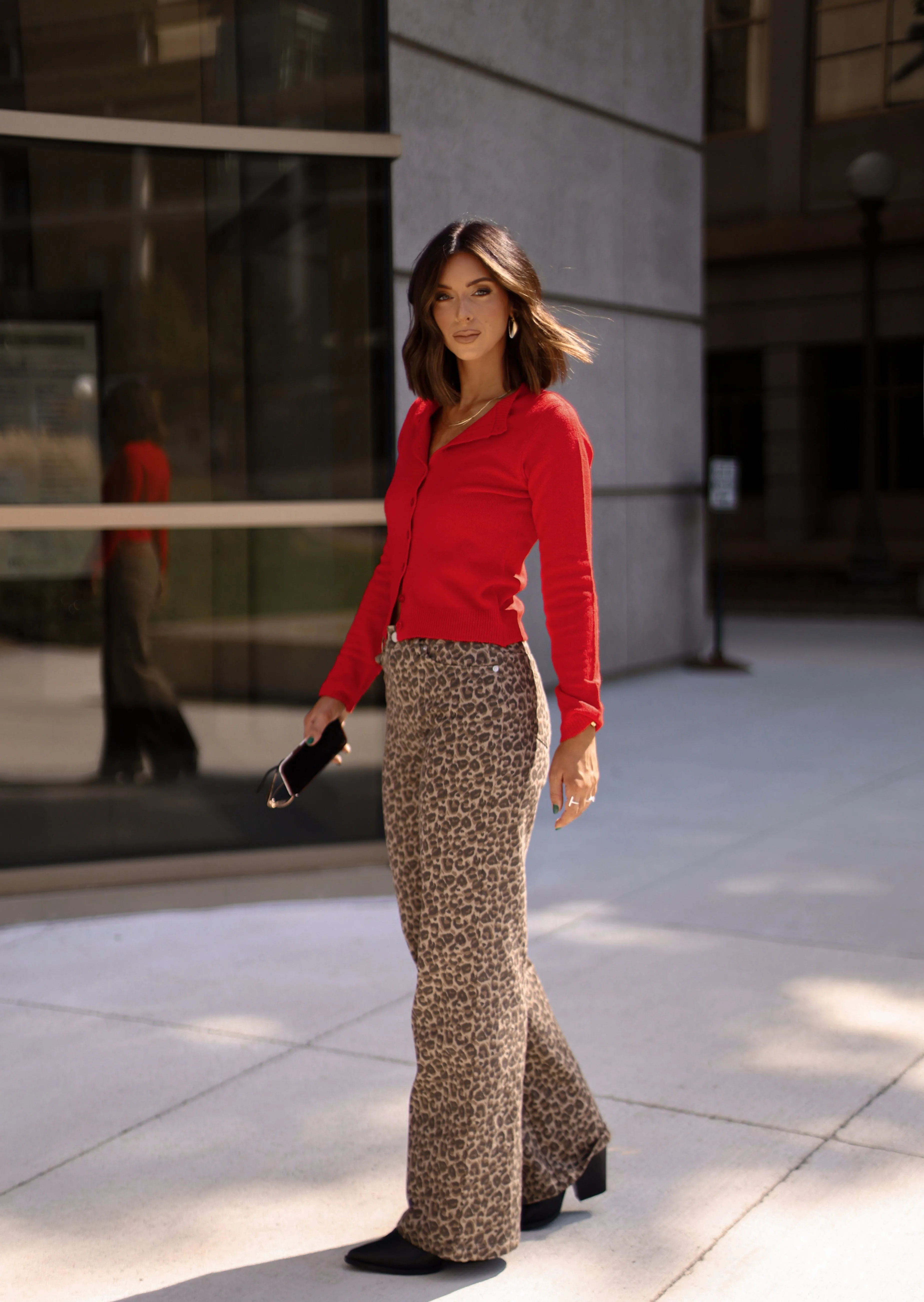 Leopard Wide Leg Pant sold by LANE 201 product image thumbnail 3
