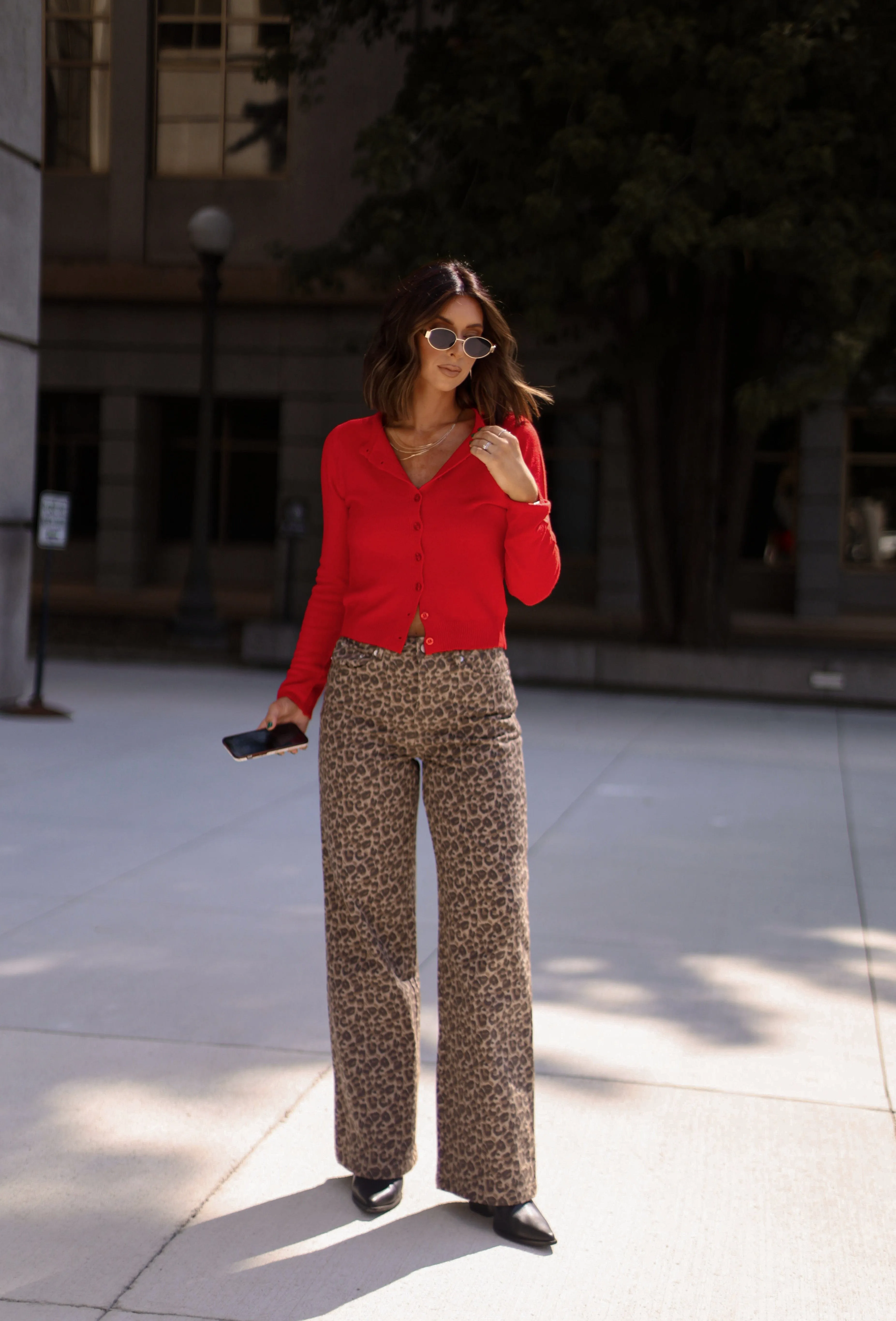 Leopard Wide Leg Pant sold by LANE 201 product image thumbnail 5