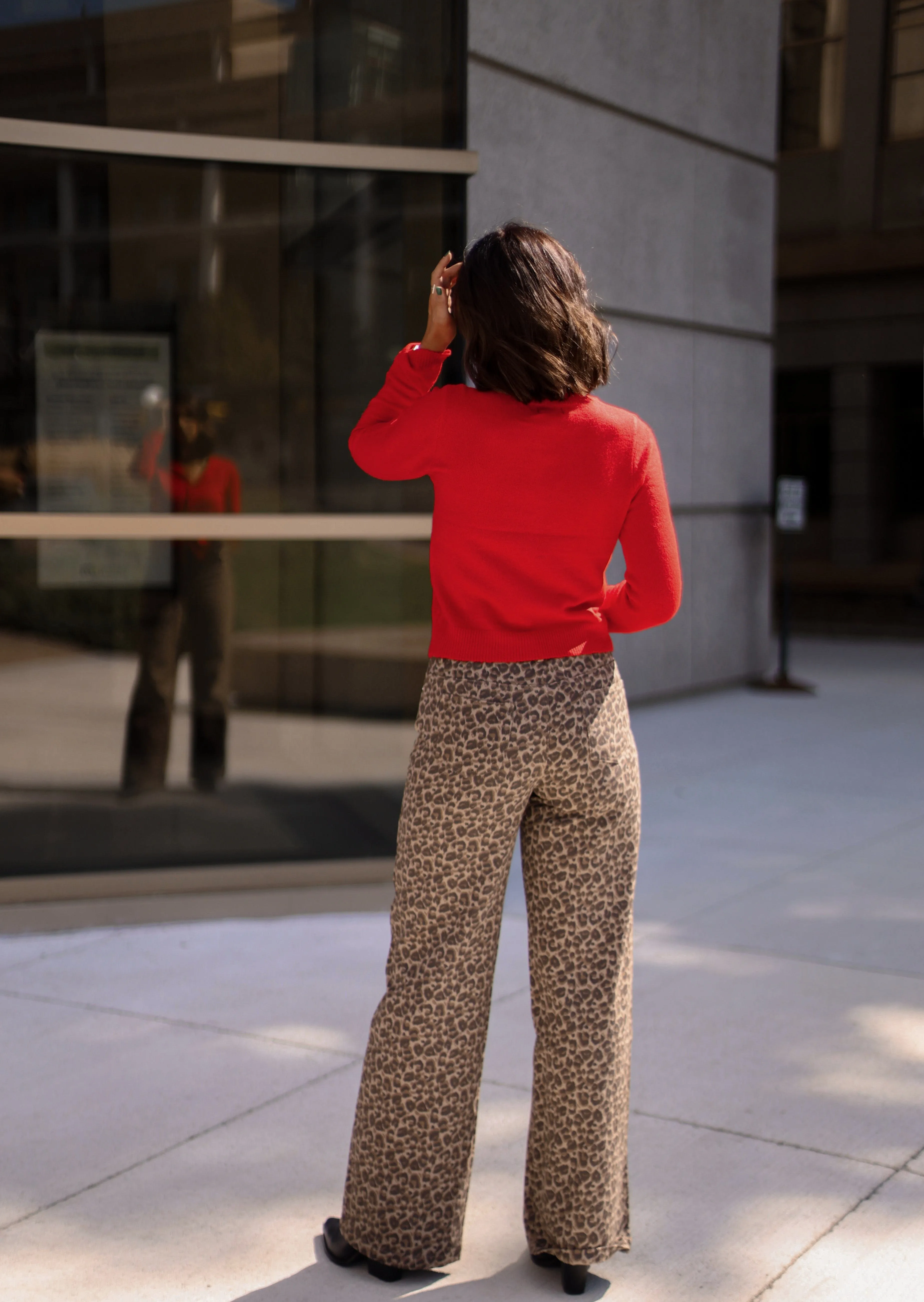 Leopard Wide Leg Pant sold by LANE 201 product image thumbnail 2