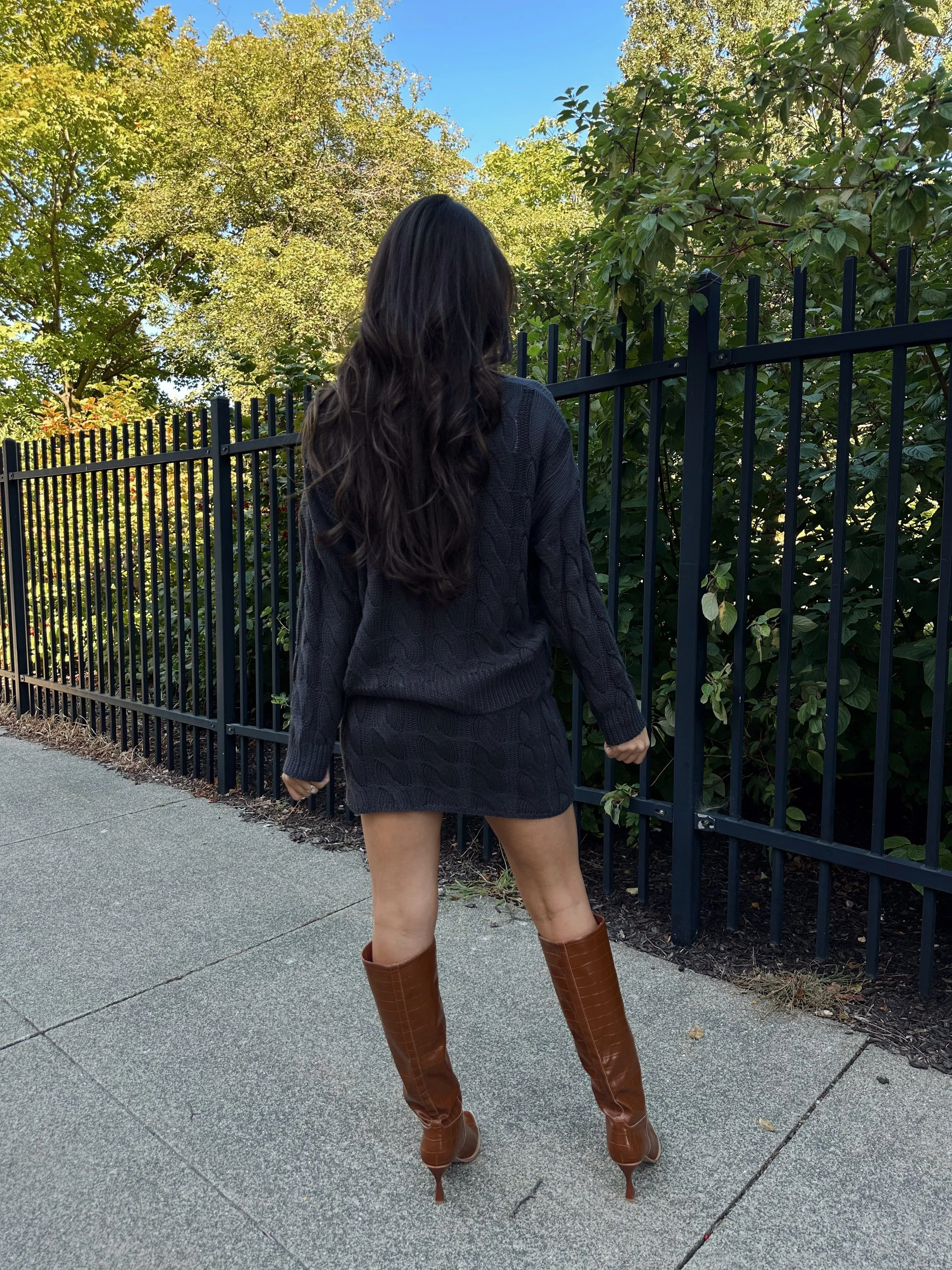 Cable Knit Charm Cardigan sold by LANE 201 product image thumbnail 2