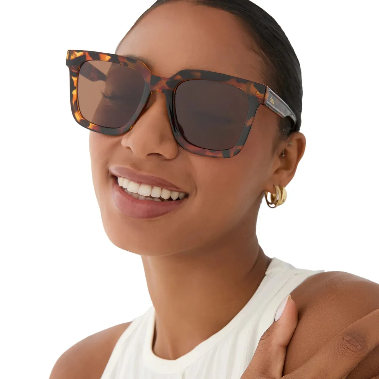 Brown Tortoise Square Sunglasses sold by LANE 201 product image thumbnail 3