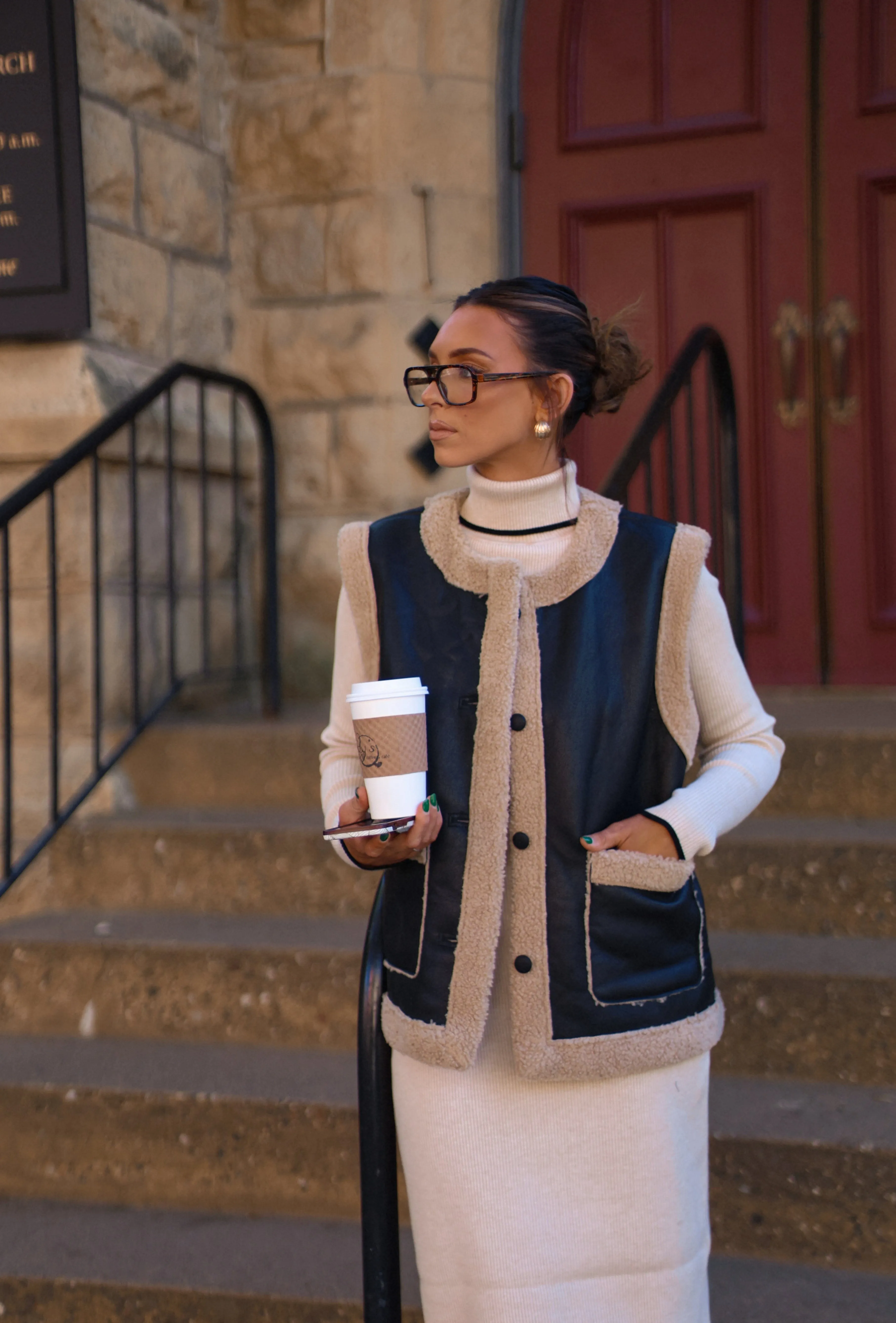 Vail Fur Lined Vest sold by LANE 201