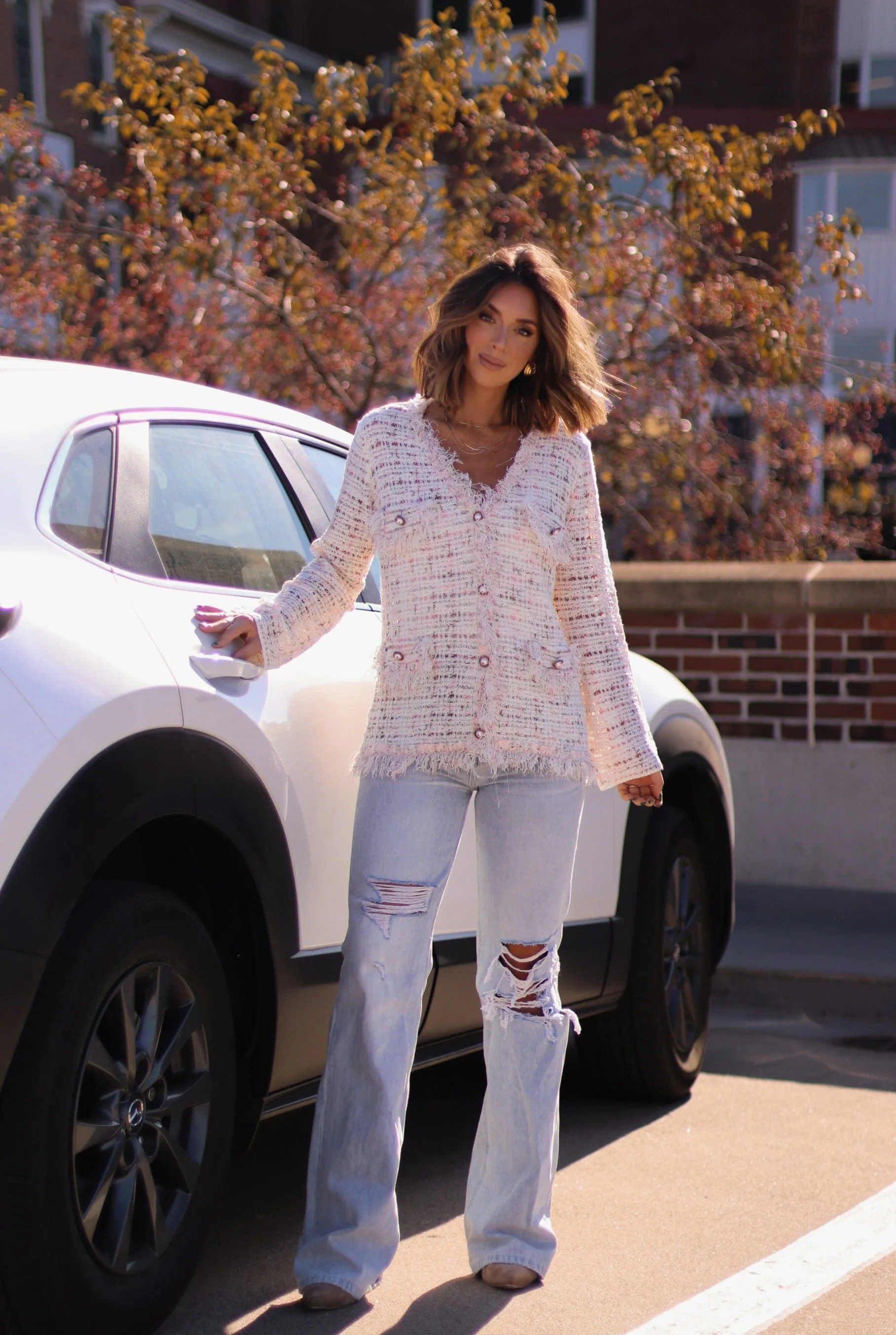 Upscale Chic Tweed Cardigan sold by LANE 201 product image thumbnail 5