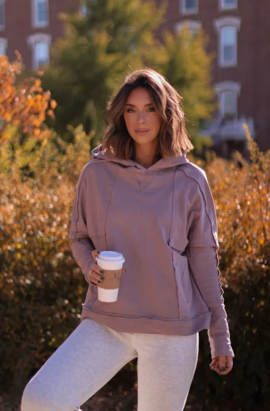 Mocha Knit Hoodie sold by LANE 201