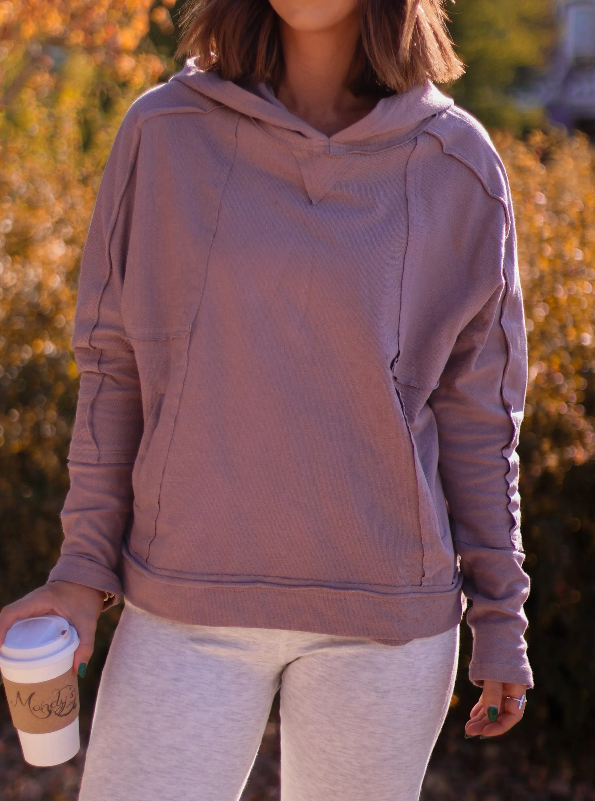 Mocha Knit Hoodie sold by LANE 201 product image thumbnail 2
