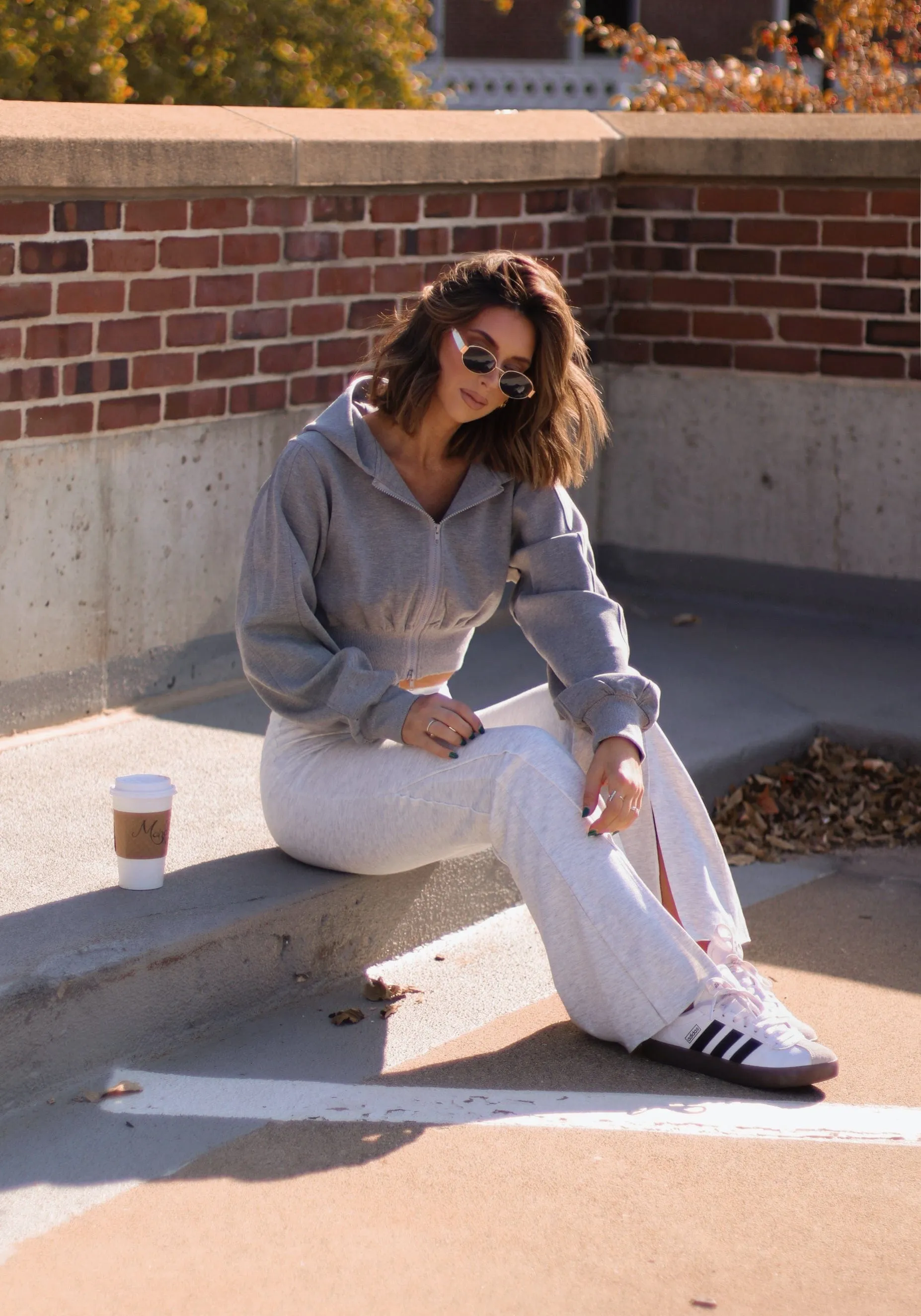 Zip Up Cropped Hoodie sold by LANE 201 product image thumbnail 4