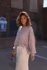 Striped Balloon Sleeve Top sold by LANE 201