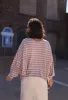 Striped Balloon Sleeve Top sold by LANE 201