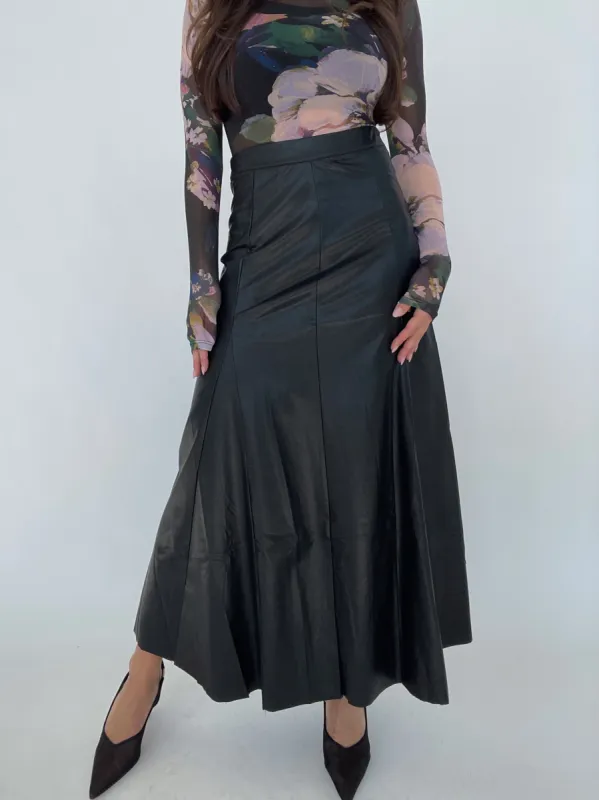 Faux Leather Maxi Skirt sold by LANE 201
