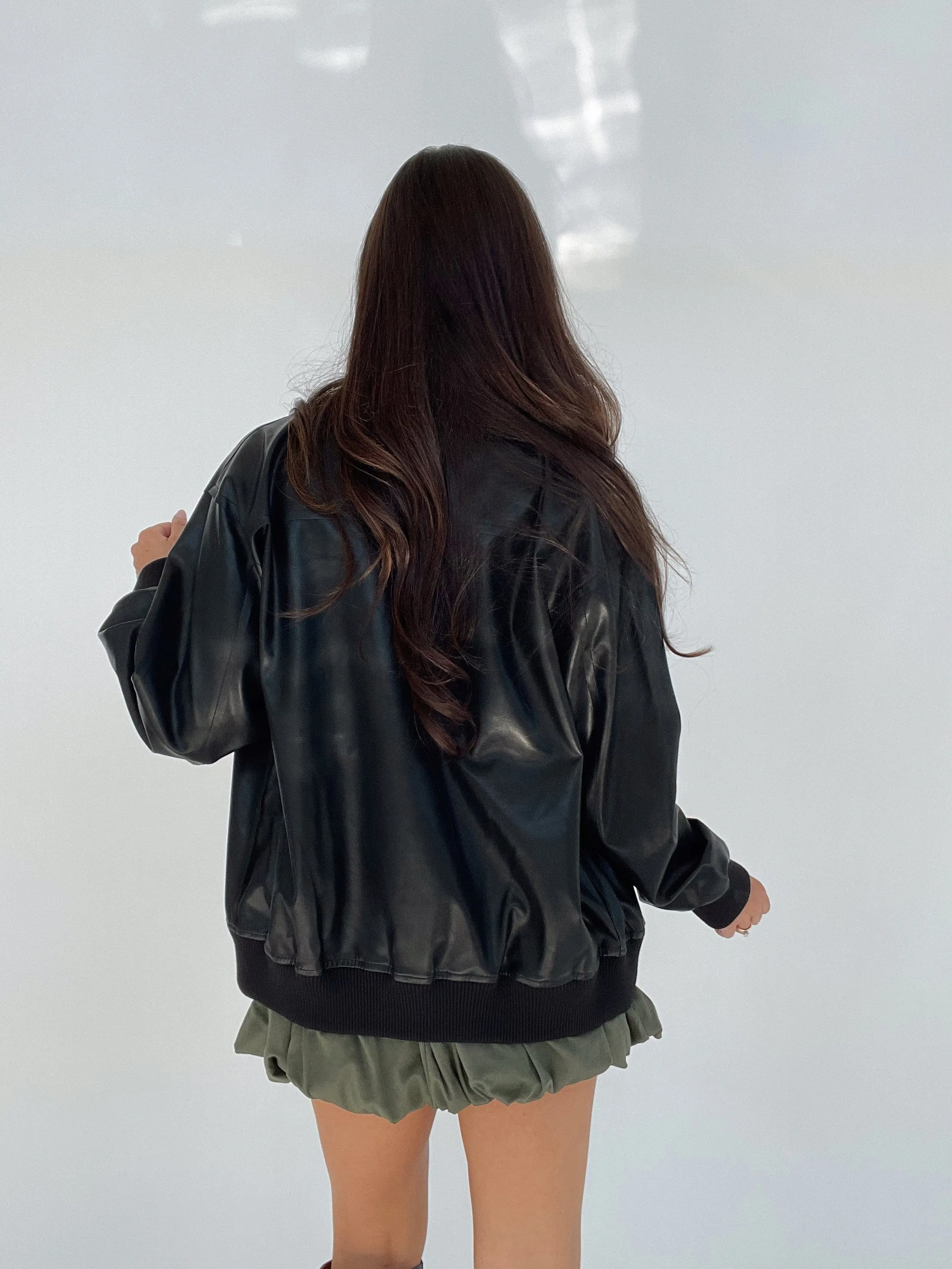 Faux Leather Moto Jacket sold by LANE 201 product image thumbnail 2