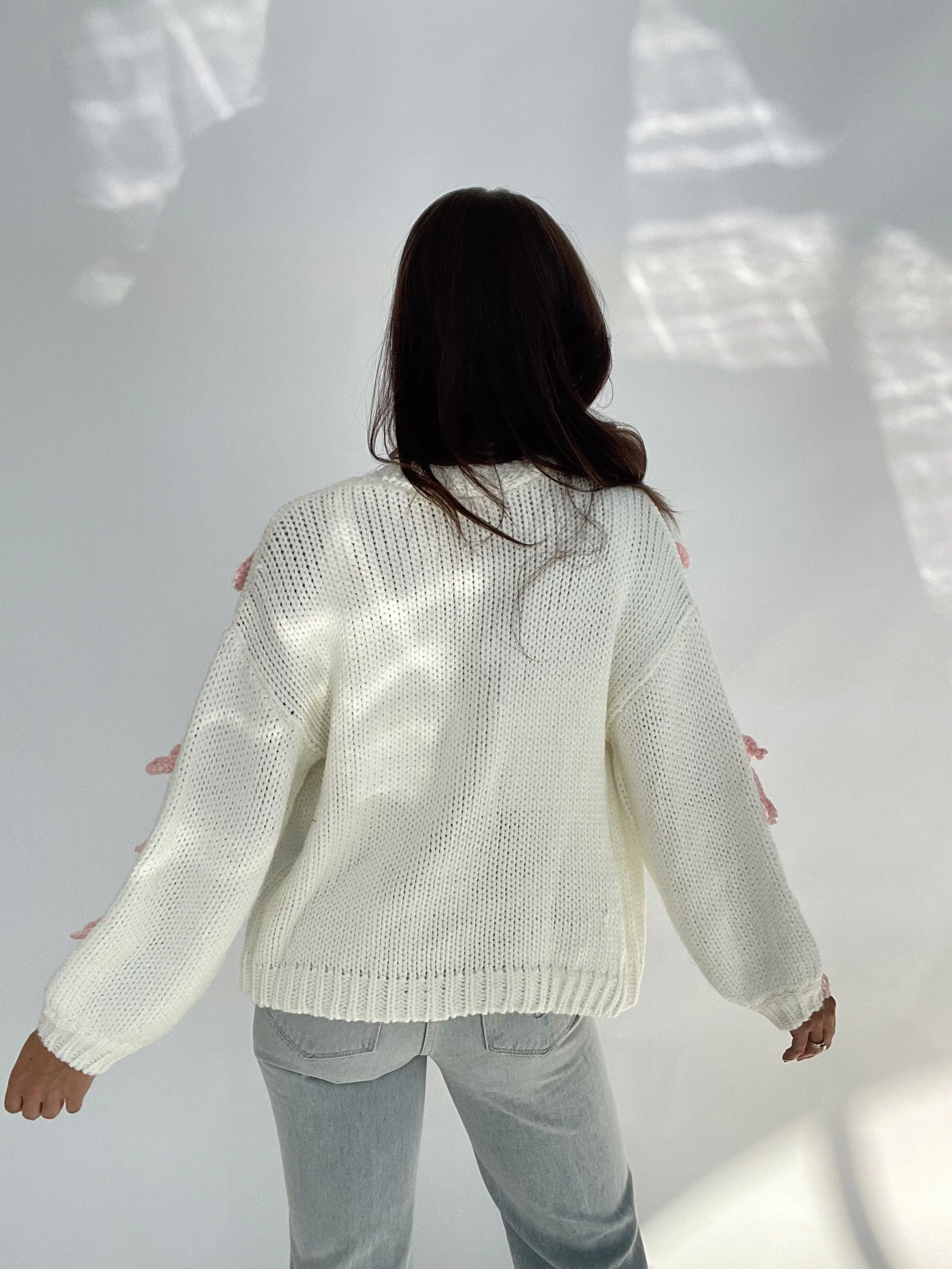 Chunky Knit Bow Cardigan sold by LANE 201 product image thumbnail 2