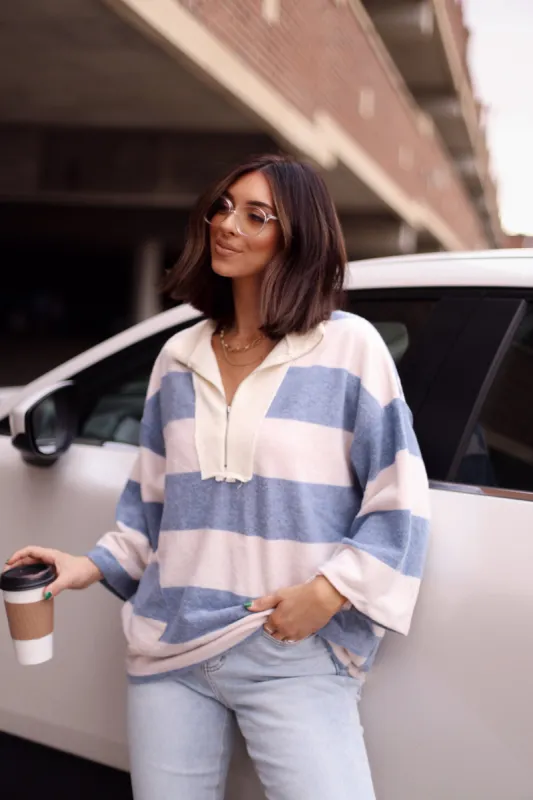 Anytime Striped Pullover sold by LANE 201