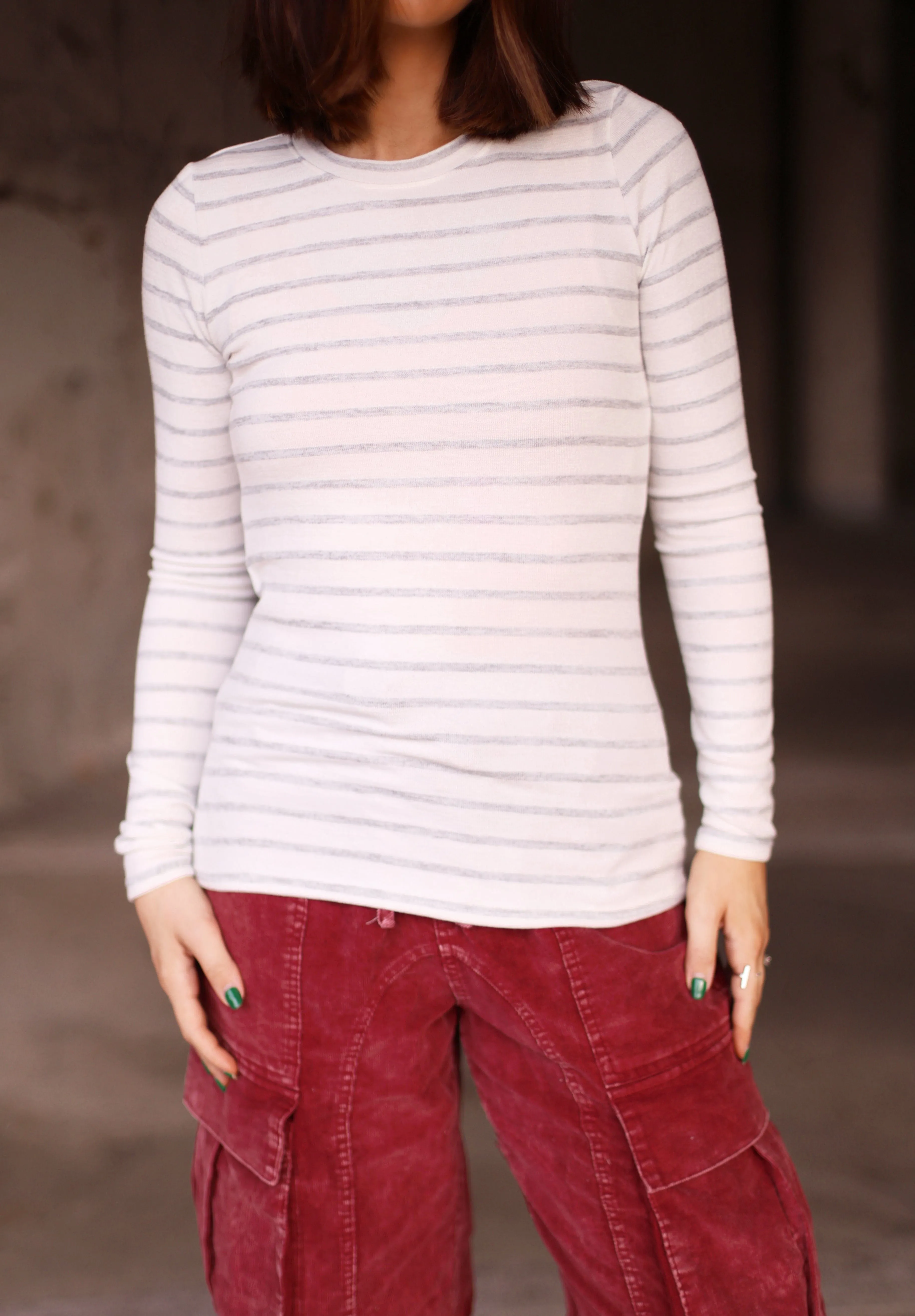 Striped Crew Neck Top sold by LANE 201 product image thumbnail 2
