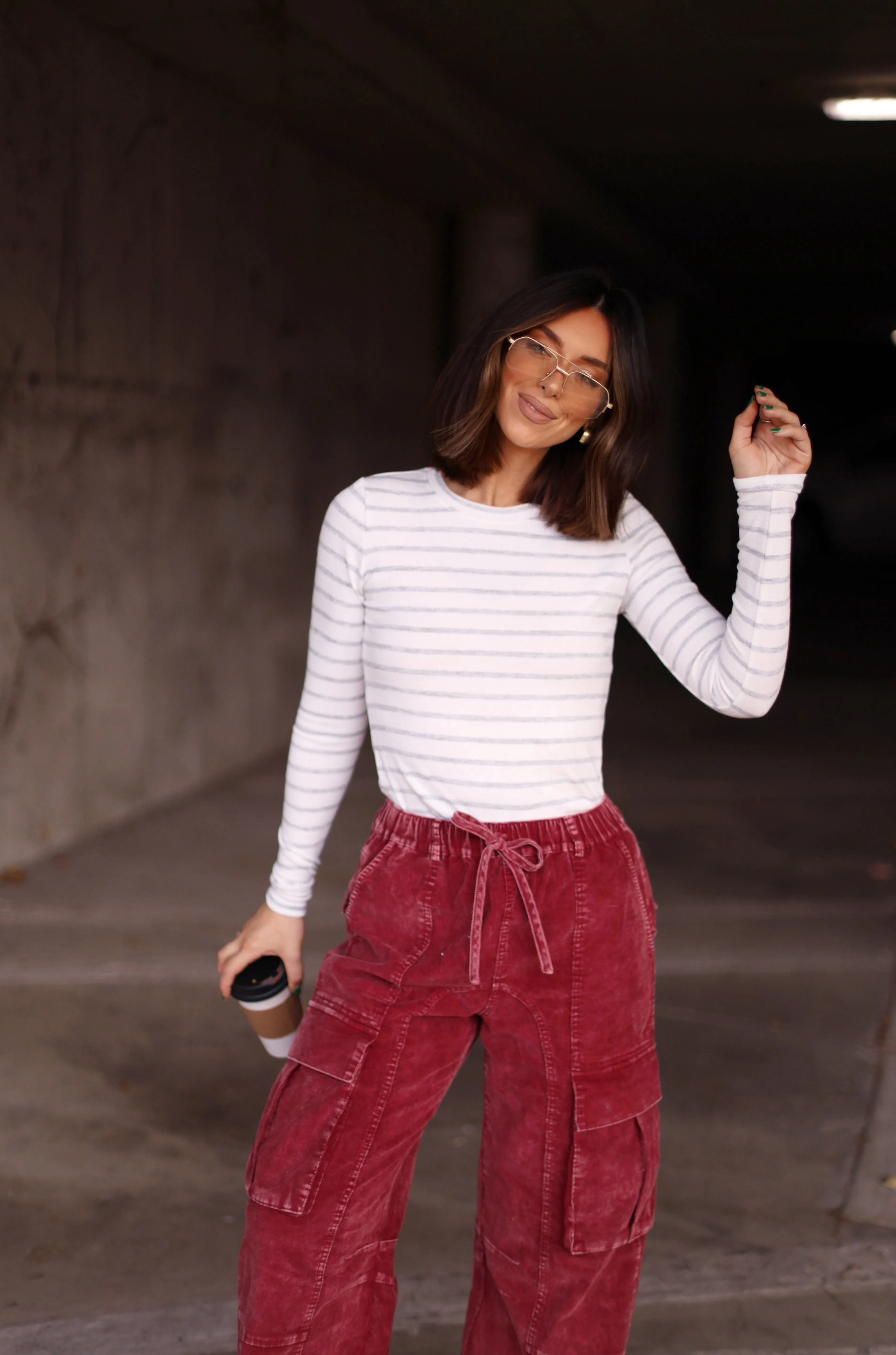 Striped Crew Neck Top sold by LANE 201