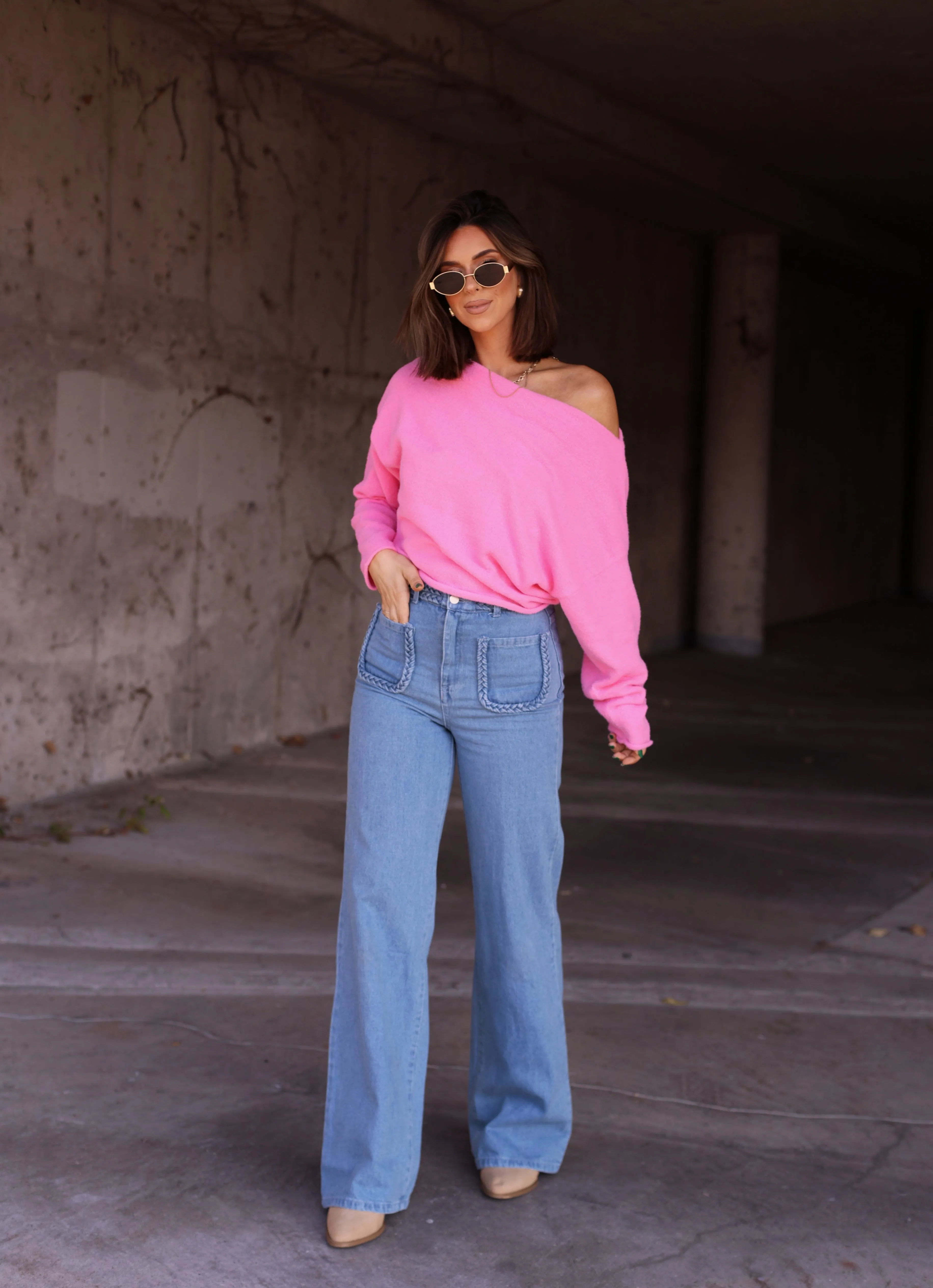 Drop Shoulder Pullover Sweater sold by LANE 201 product image thumbnail 5