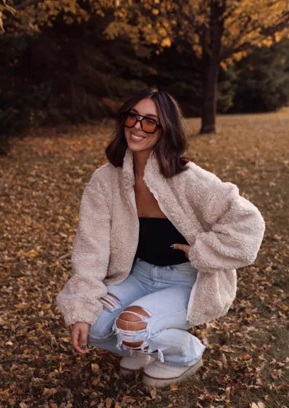 Natural Teddy Bear Jacket sold by LANE 201