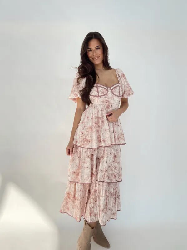 Frilly Floral Print Dress sold by LANE 201