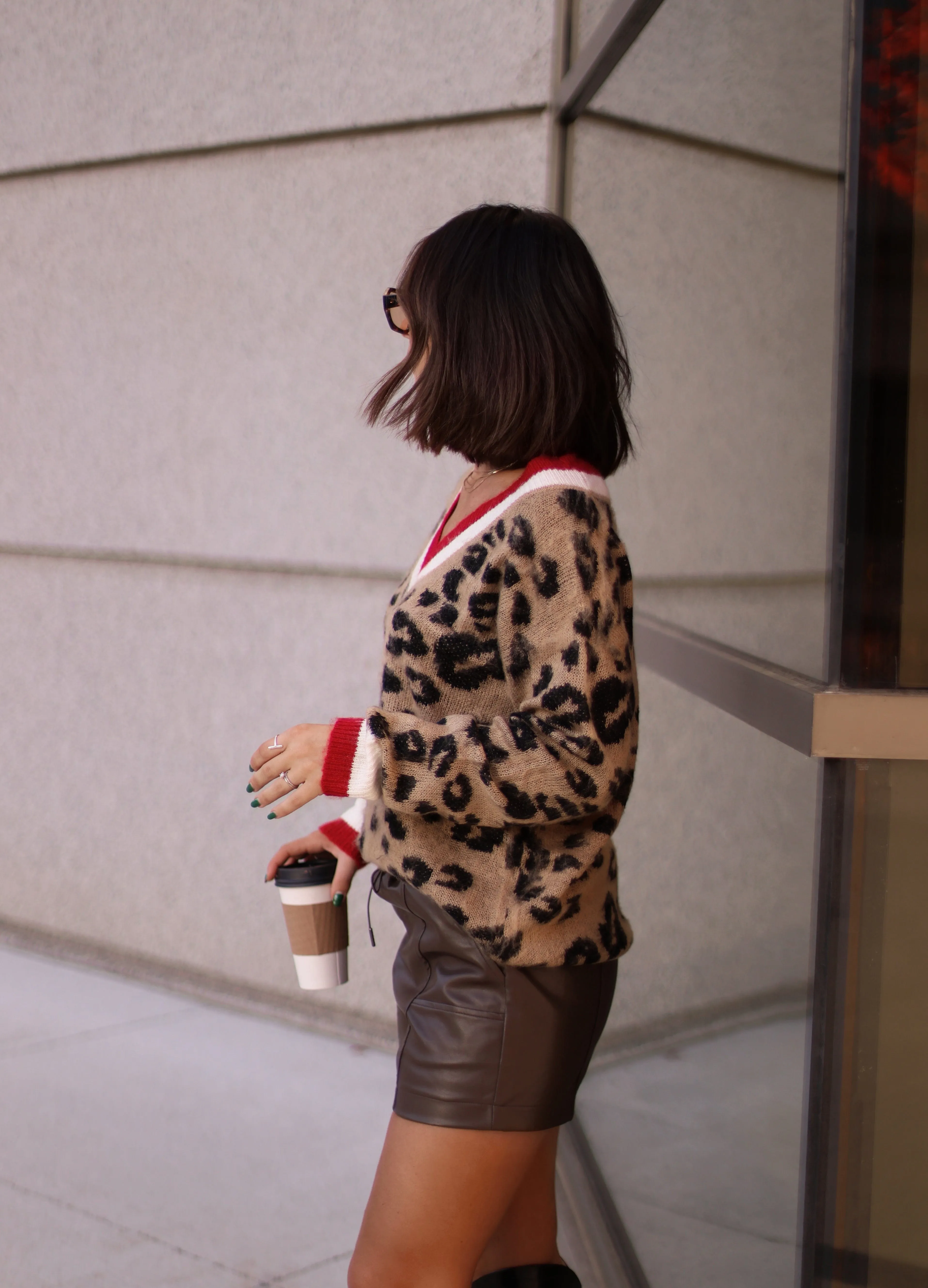 Leopard Brushed Varsity Sweater sold by LANE 201 product image thumbnail 5