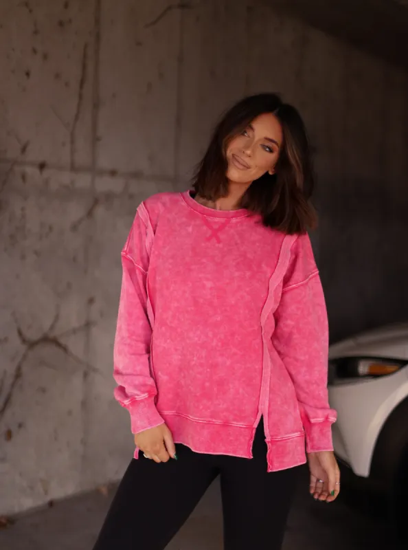 Mineral Wash French Terry Top sold by LANE 201