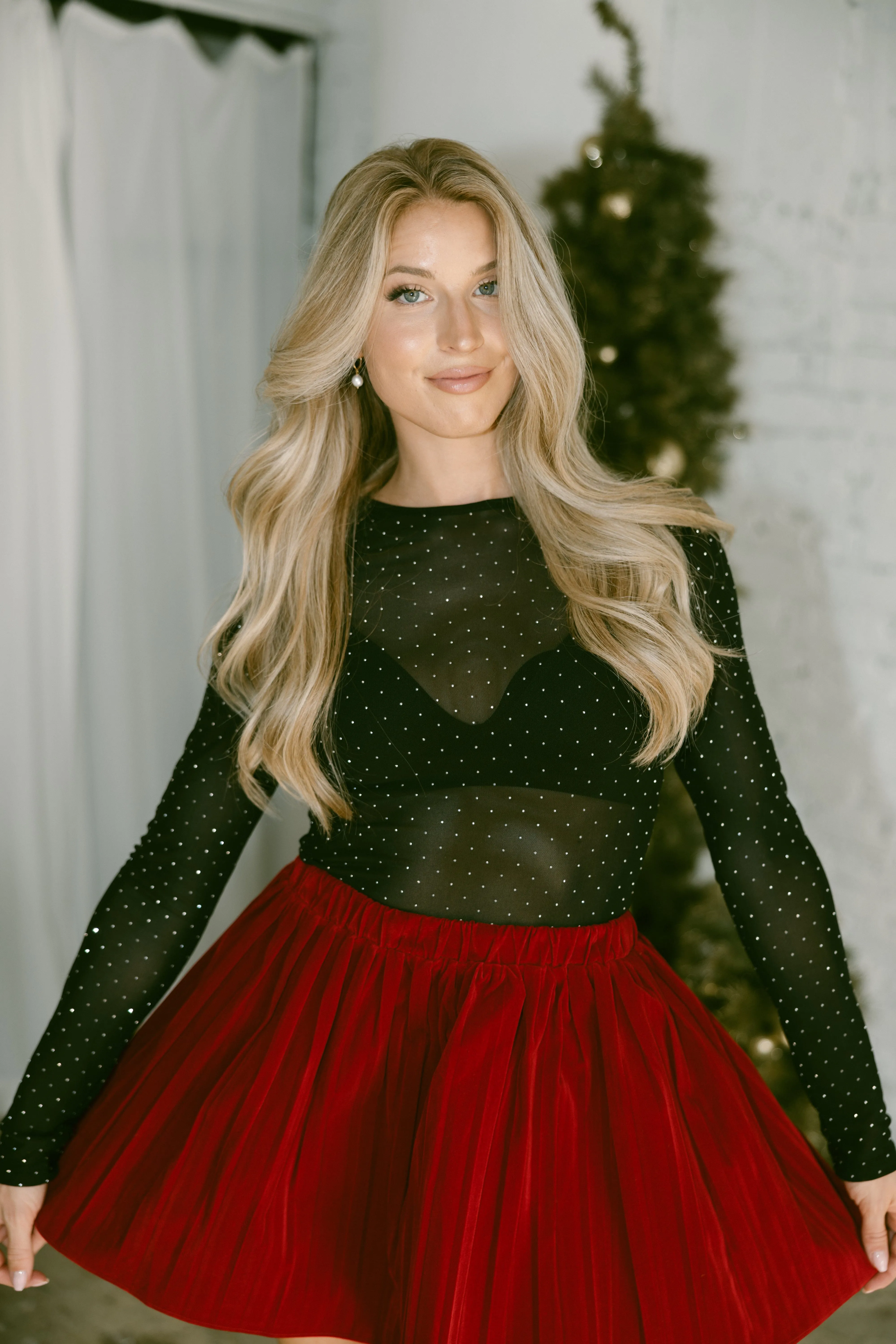 Black Diamond Mesh Top sold by LANE 201