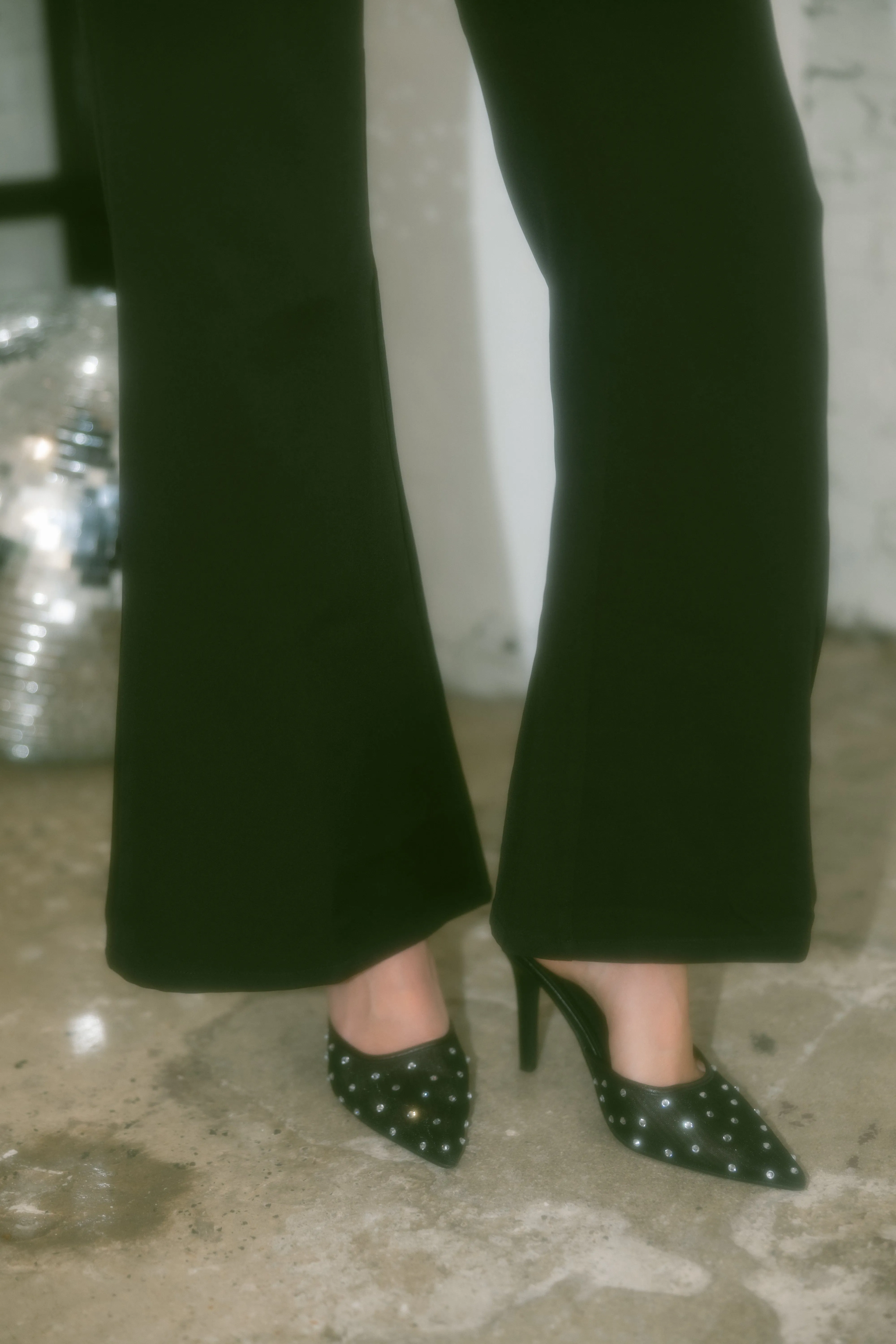 Mesh Rhinestone Heel sold by LANE 201