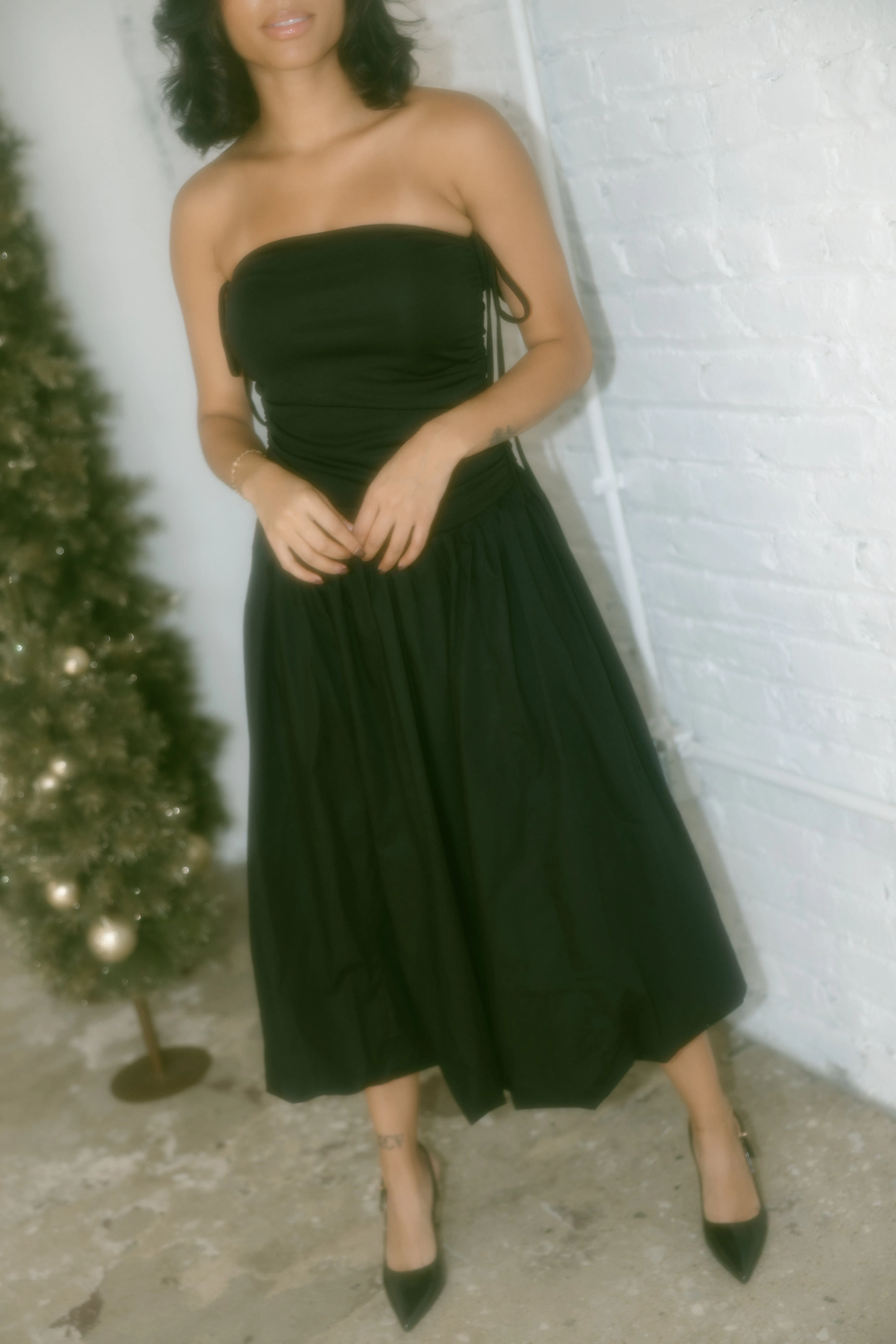 Black Tube Midi Dress sold by LANE 201 product image thumbnail 3