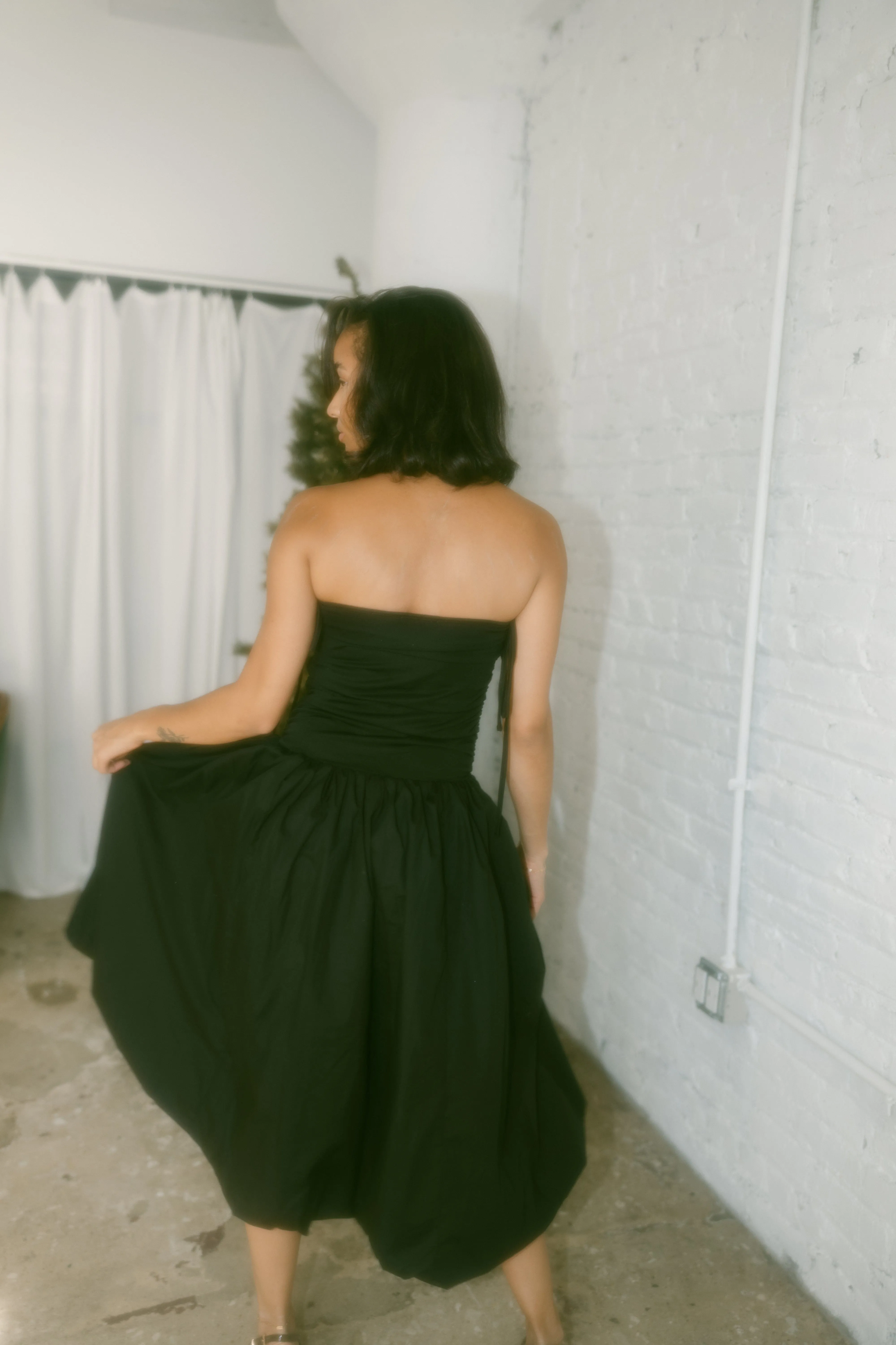 Black Tube Midi Dress sold by LANE 201 product image thumbnail 2