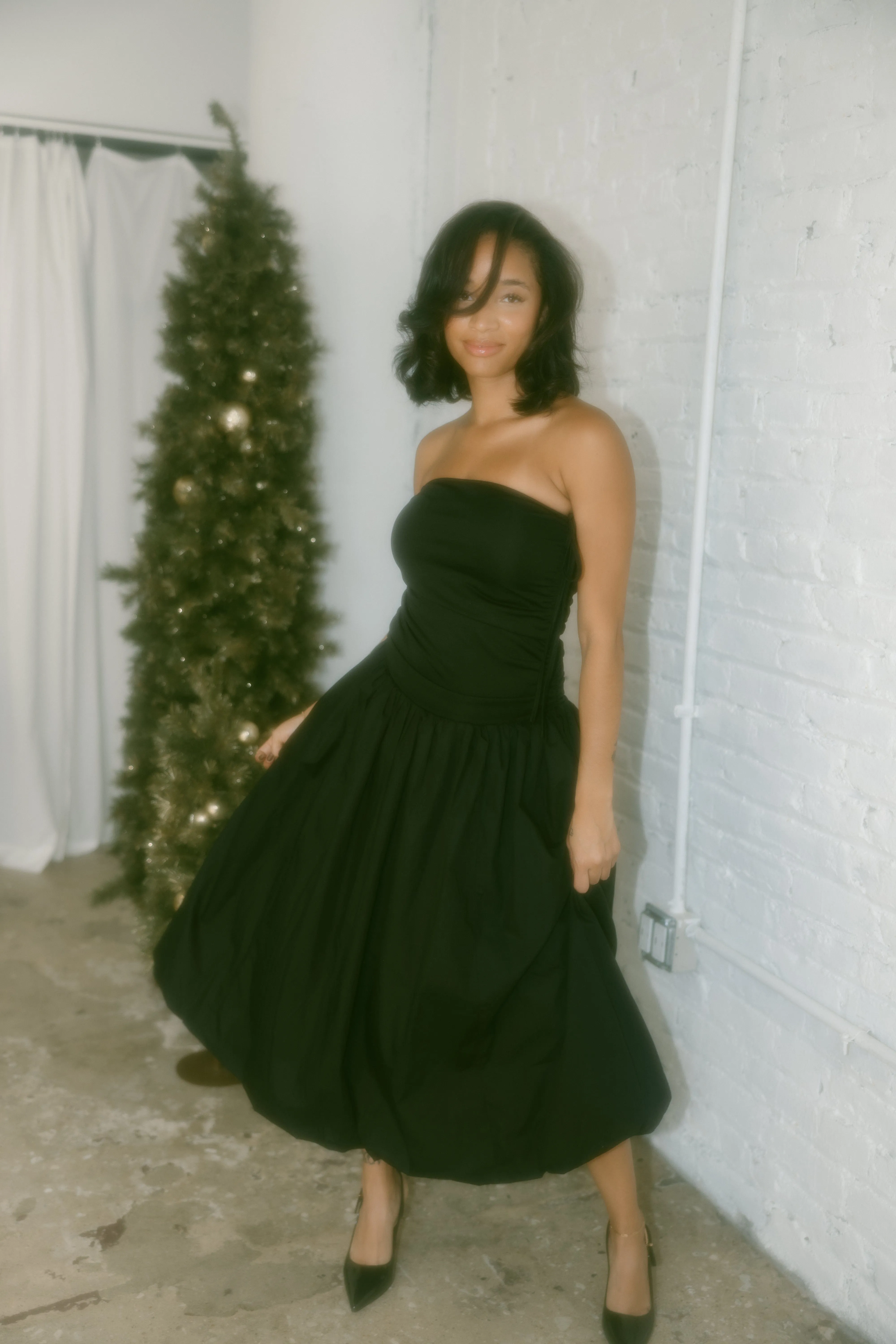 Black Tube Midi Dress sold by LANE 201