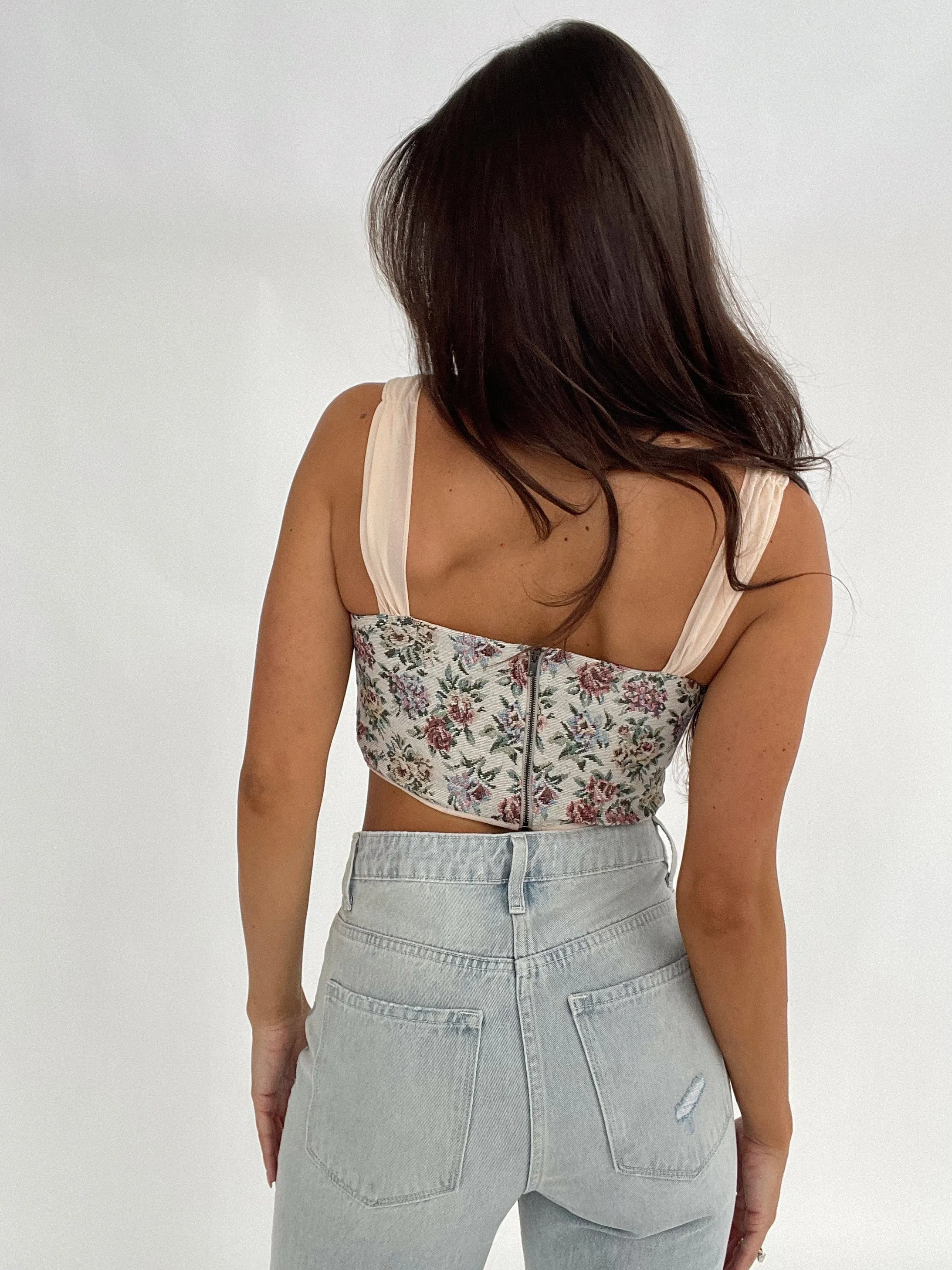Floral Flourish Corset Top sold by LANE 201 product image thumbnail 2