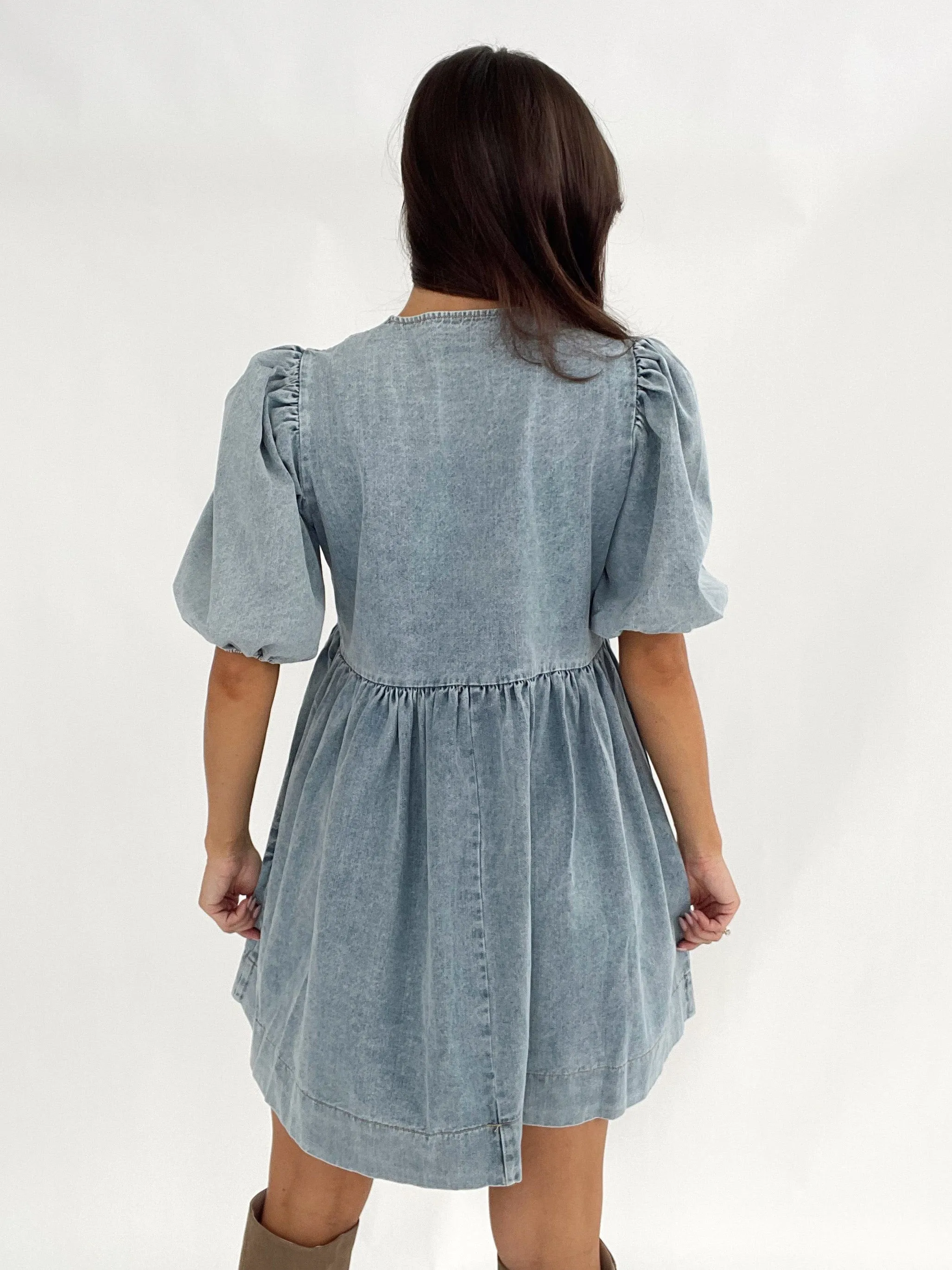 Lorena Denim Dress sold by LANE 201 product image thumbnail 2