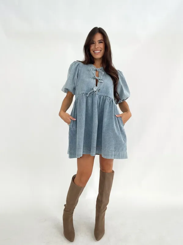 Lorena Denim Dress sold by LANE 201