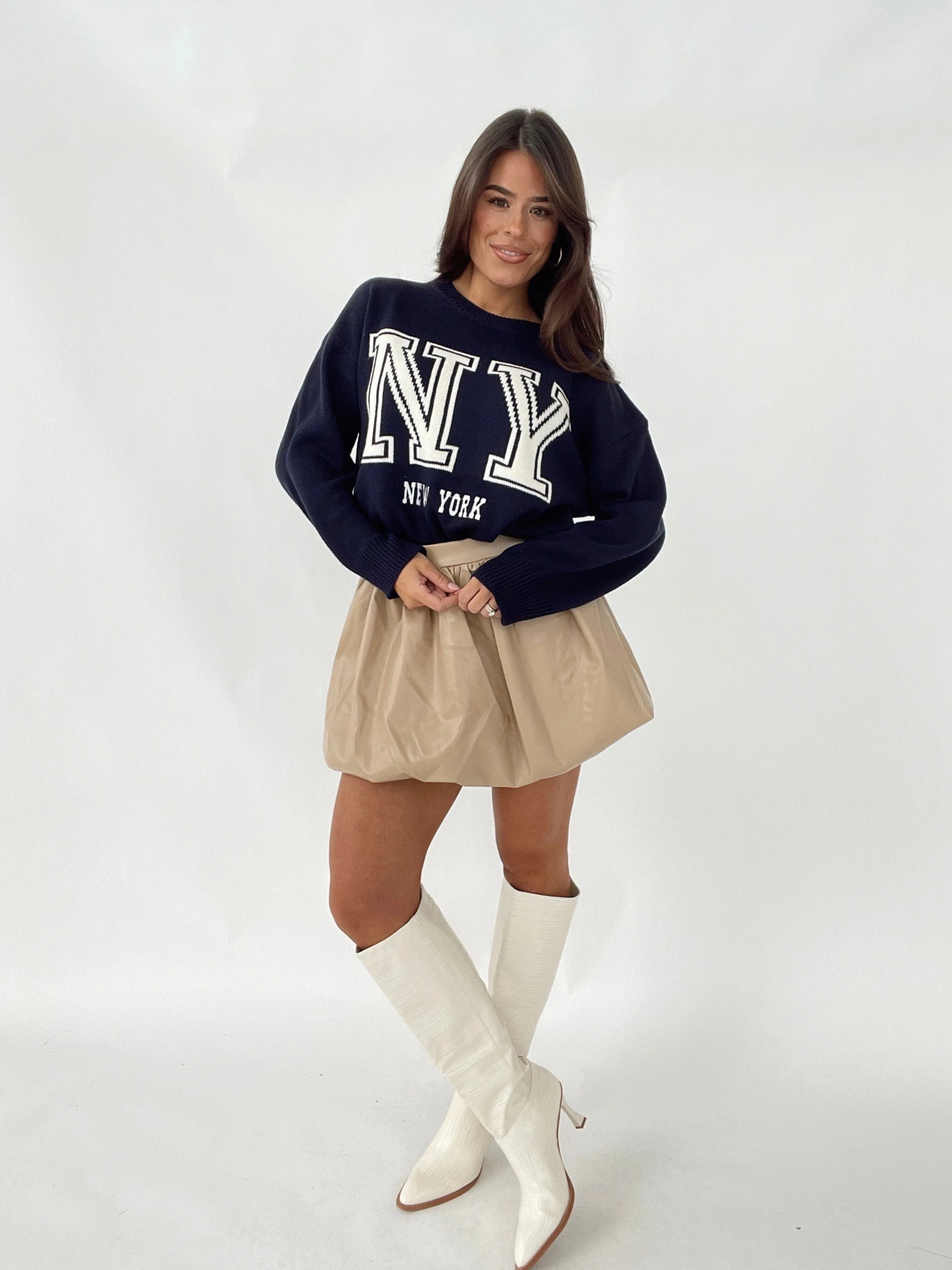 New York Lettering Sweater sold by LANE 201 product image thumbnail 3