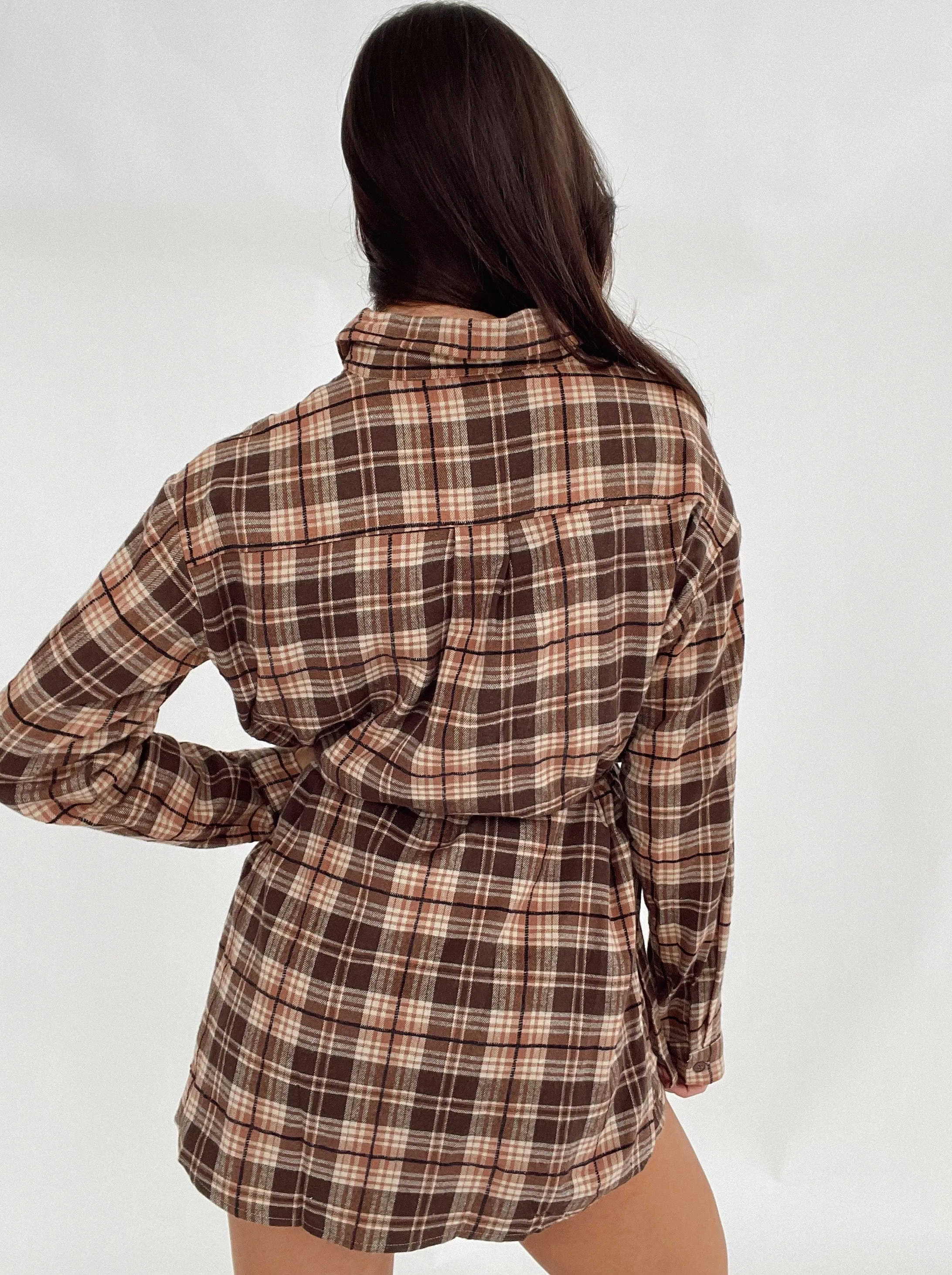 Plaid Shirt Romper sold by LANE 201 product image thumbnail 3