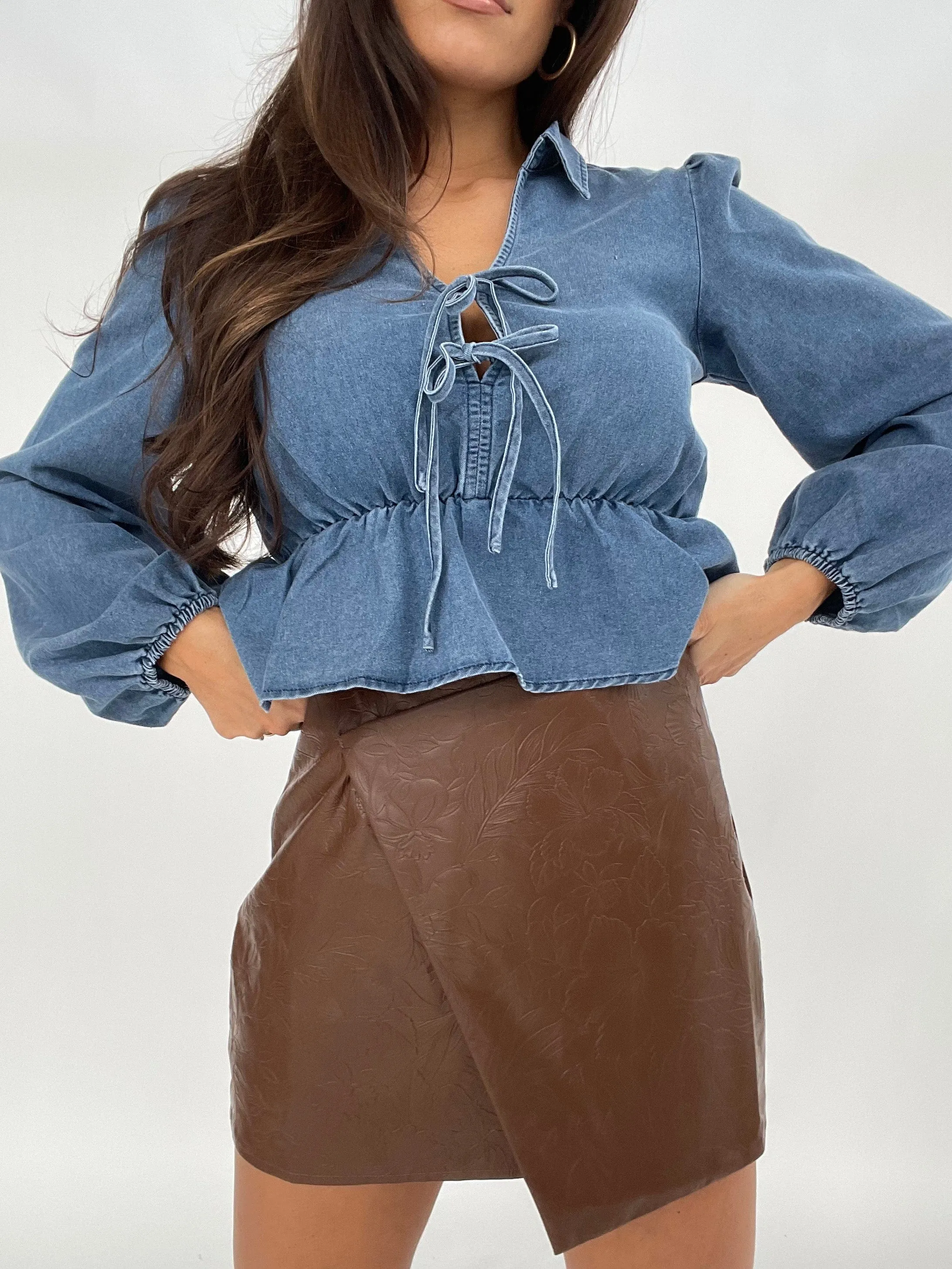 Brown Floral Patterned Skort sold by LANE 201 product image thumbnail 4