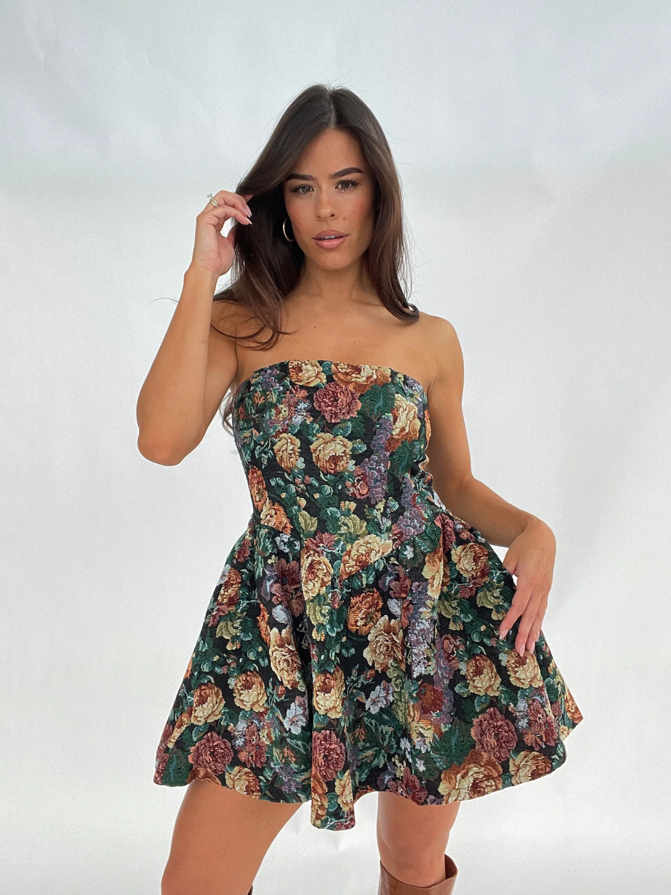 Floral Tapestry Dress sold by LANE 201 product image thumbnail 4