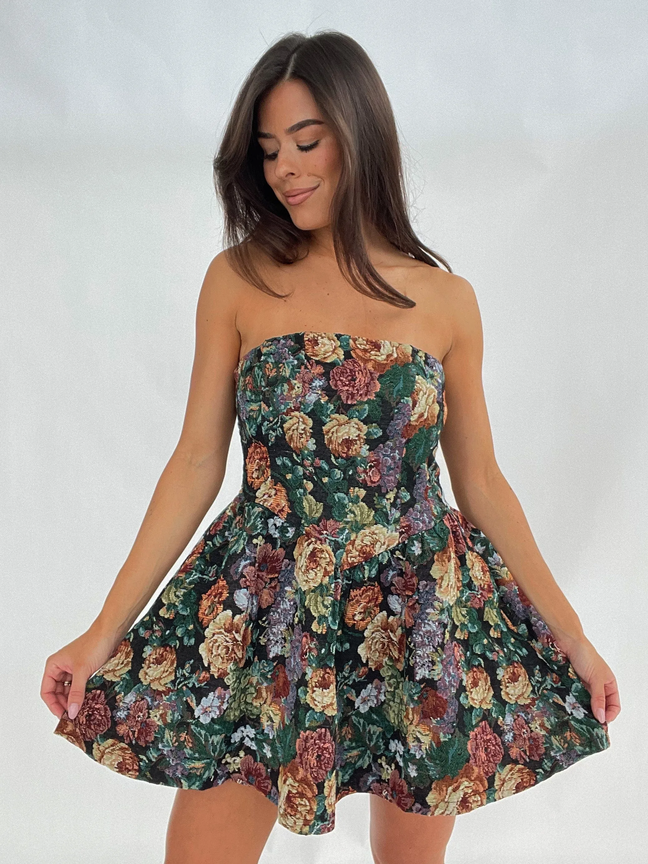 Floral Tapestry Dress sold by LANE 201 product image thumbnail 3
