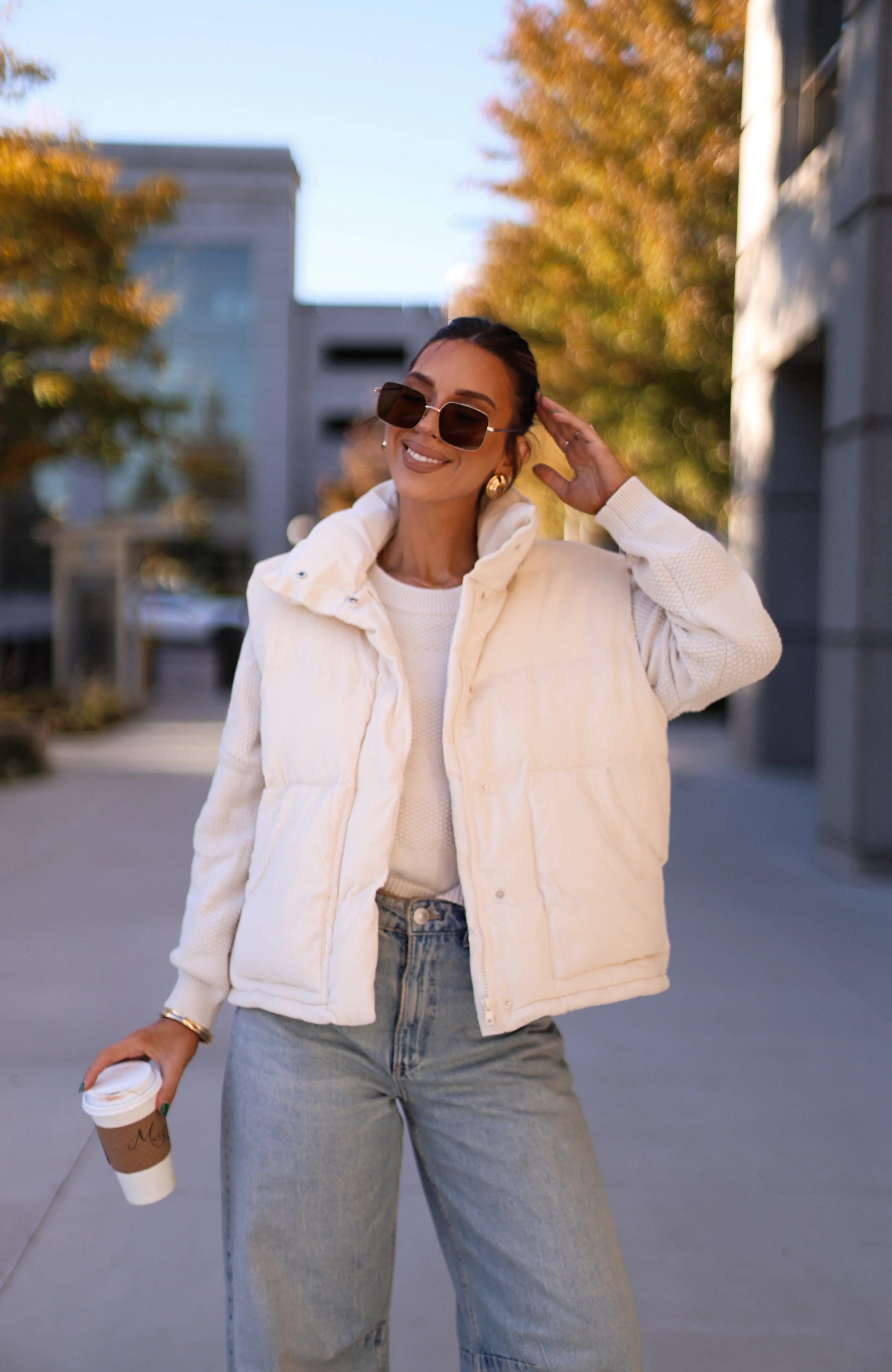 Corduroy Quilted Vest sold by LANE 201