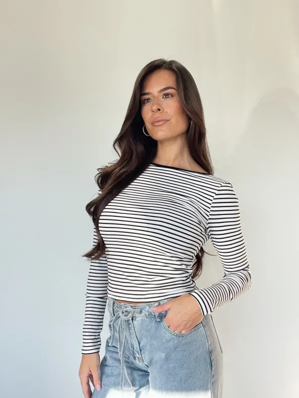 Seasonal Staple Striped Top sold by LANE 201